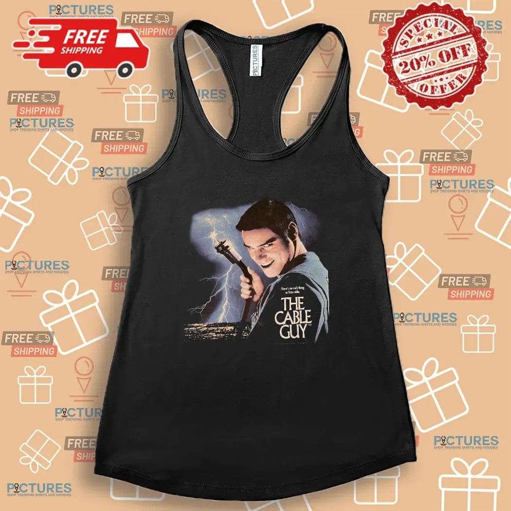 There's No Such Thing As Free Cable The Cable Guy Jim Carrey Movie Promo T Shirt