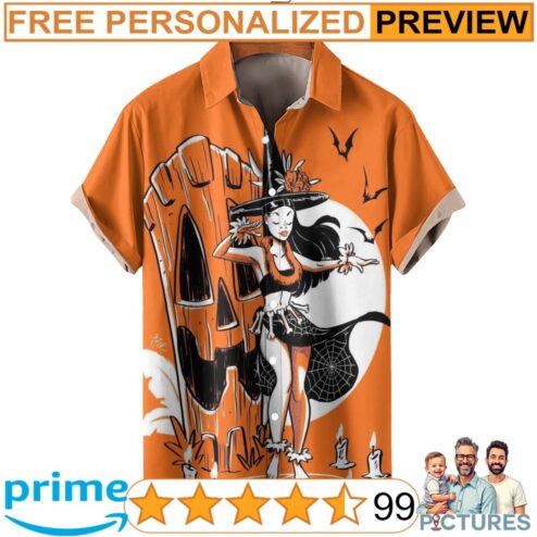 Tiki And Witch Halloween 3D All Over Print Shirt