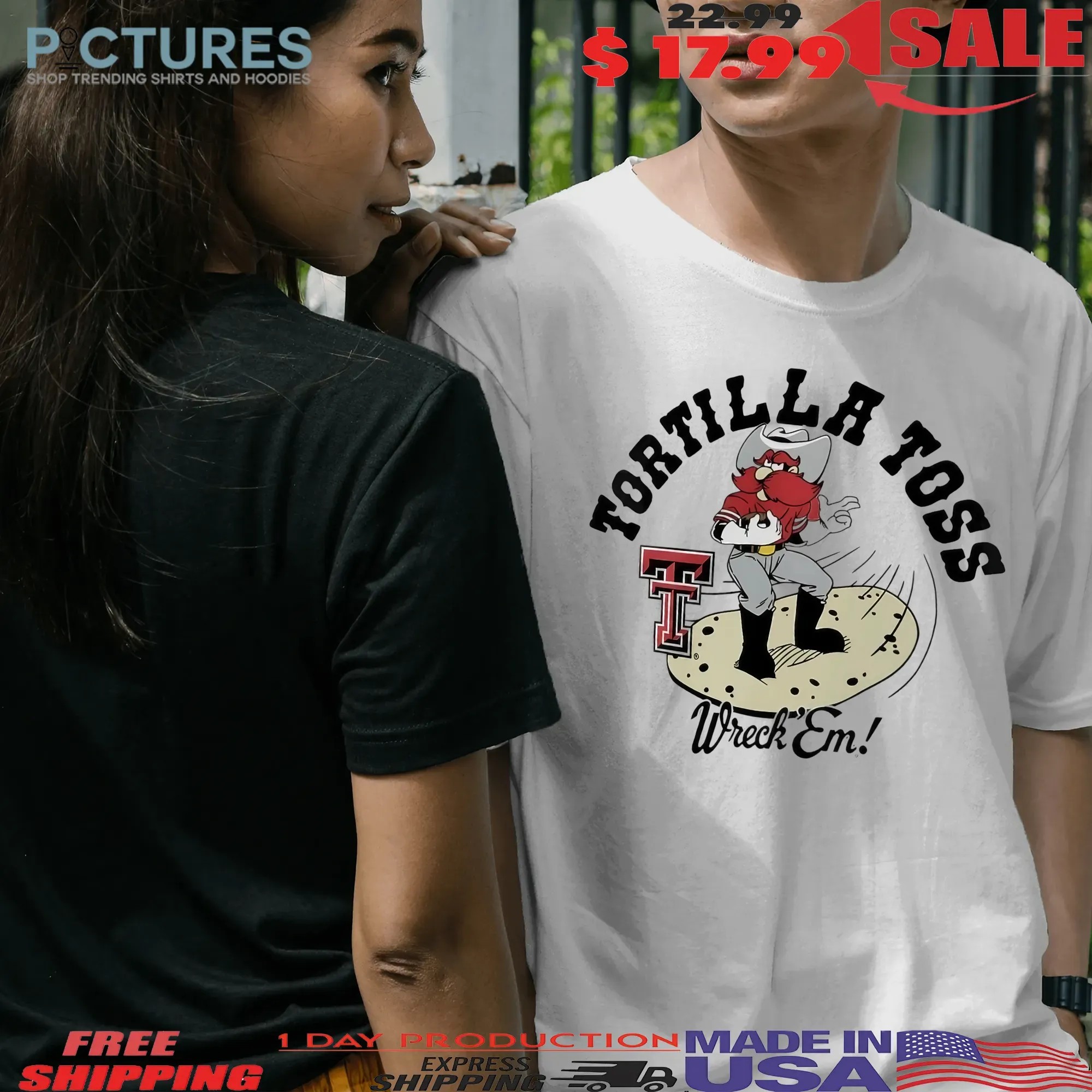 Tortilla Toss Wreck ‘Em Texas Tech Red Raiders T Shirt