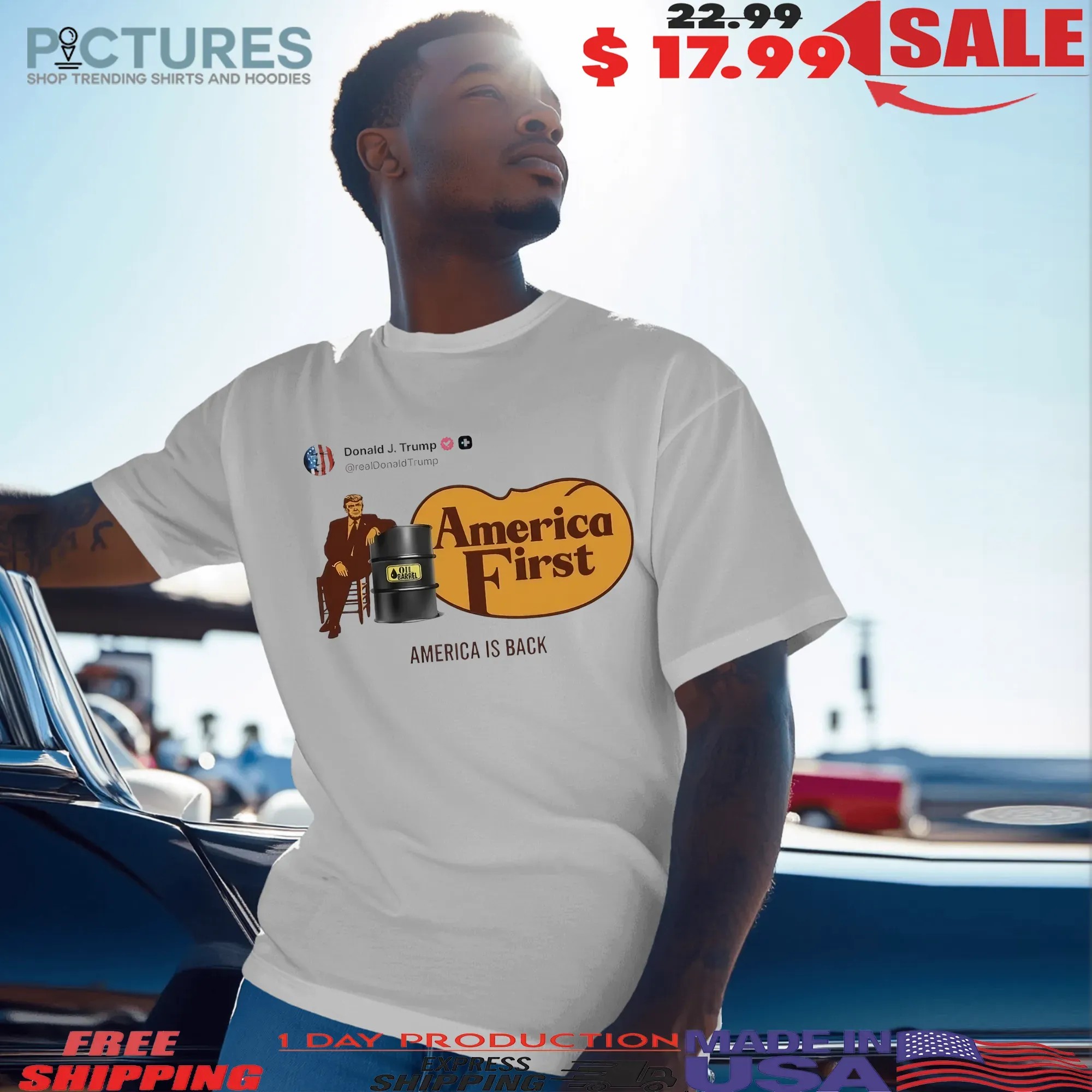 Trump America First America Is Back Cracker Barrel Parody T Shirt