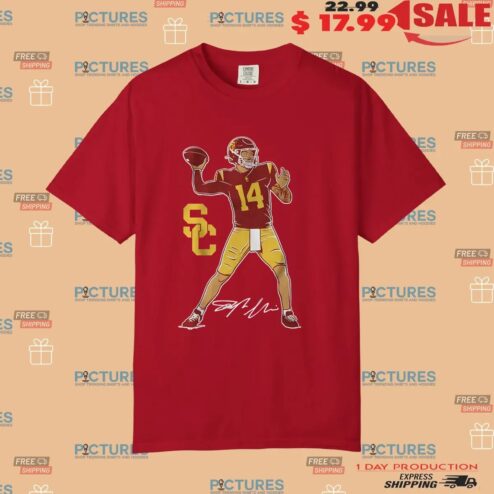 USC Football Jayden Maiava Superstar Pose Signature T Shirt