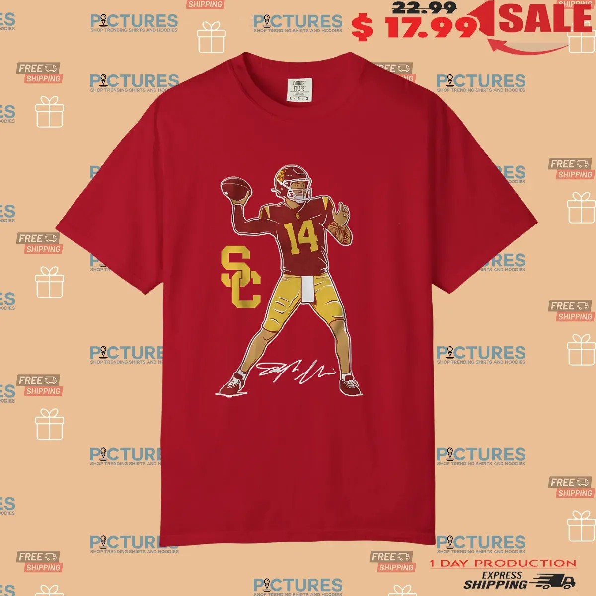 USC Football Jayden Maiava Superstar Pose Signature T Shirt