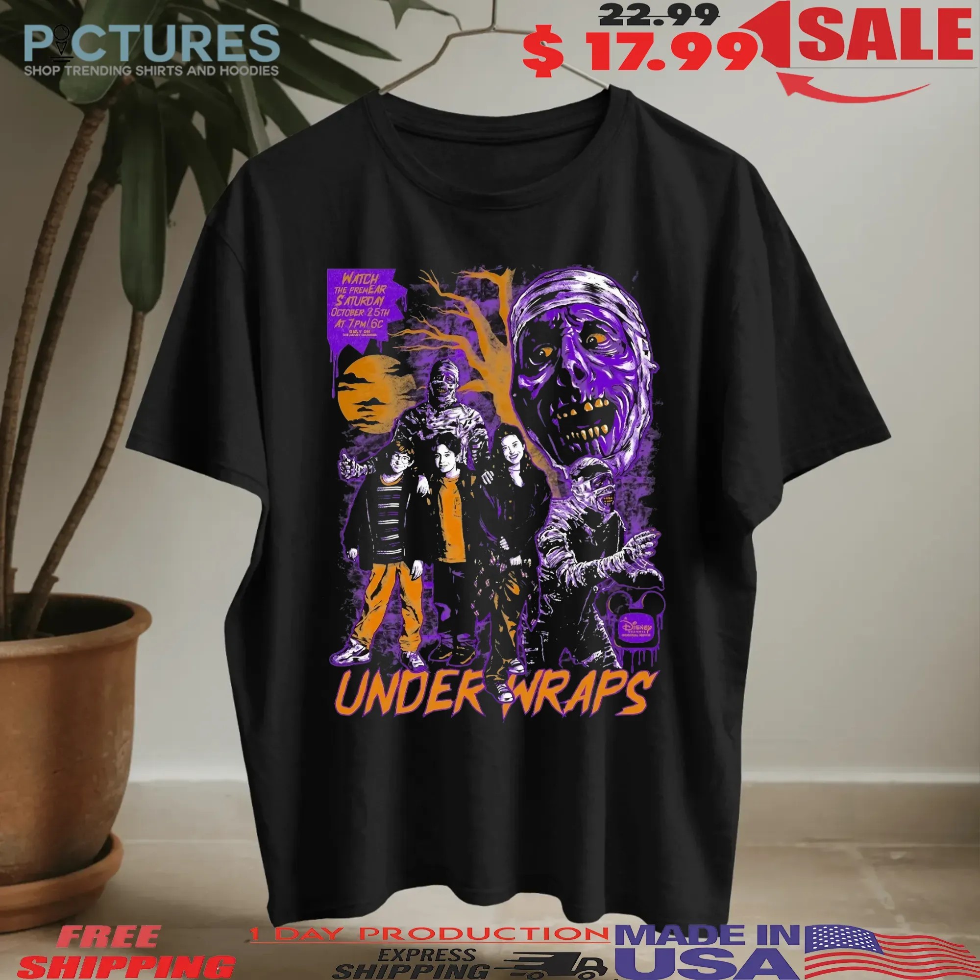 Under Wraps Watch The Premear Saturday October 25th Disney Channel 2025 Halloween T Shirt