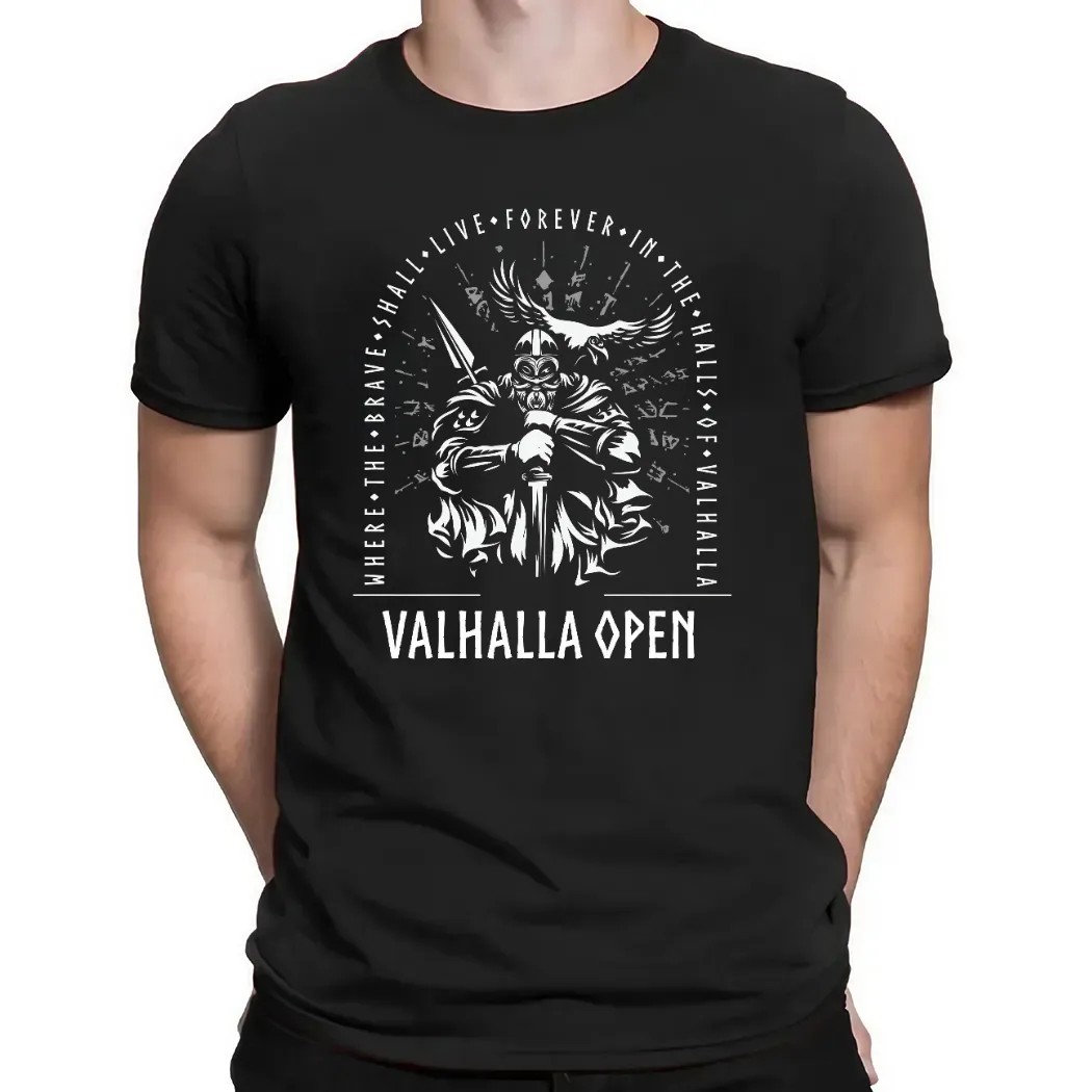 Valhalla Open Where The Brave Shall Live Forever In The Halls Of Valhalla T Shirt