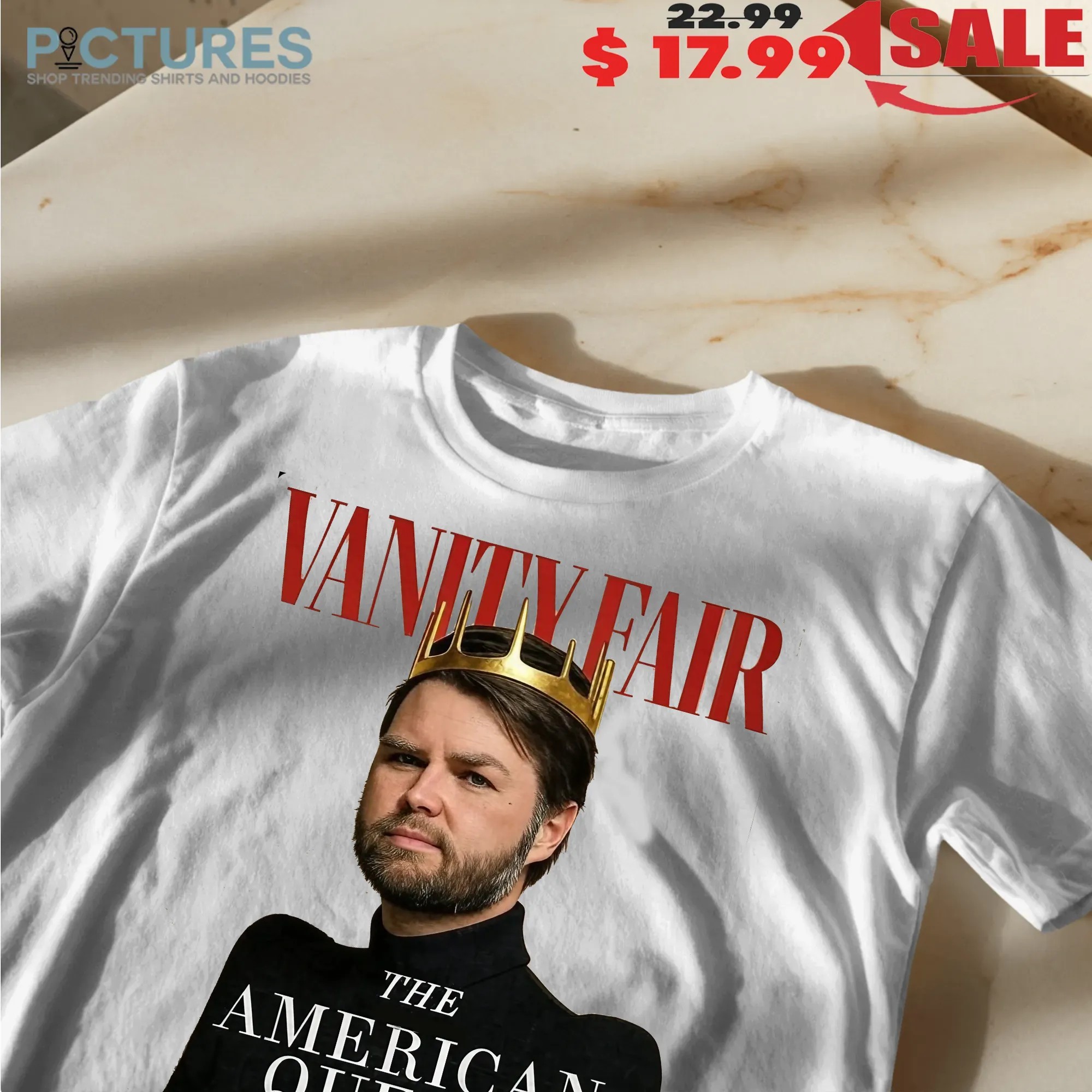 Vanity Fair The American Queen JD Vance's Settee Revolution We Talk Fabrics Vacations And What A Men Should Look Like When He Runs Meme T Shirt