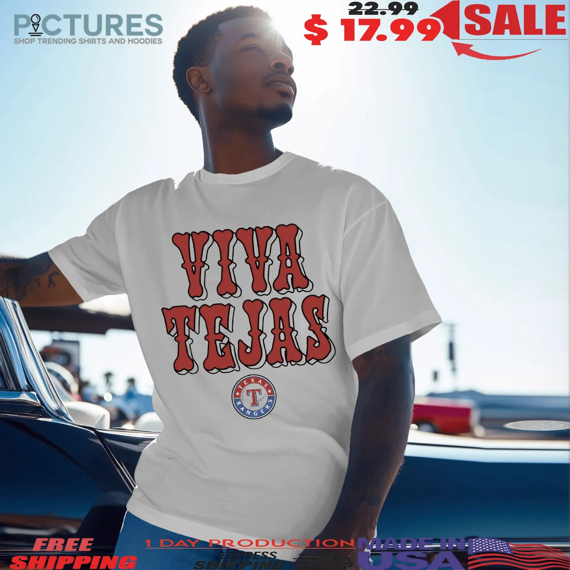 Viva Tejas Texas Rangers Baseball Logo T Shirt