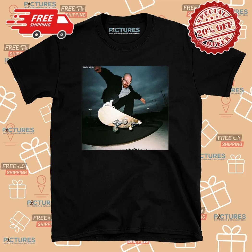 Walter White Breaking Boundaries On The Skateboard T Shirt