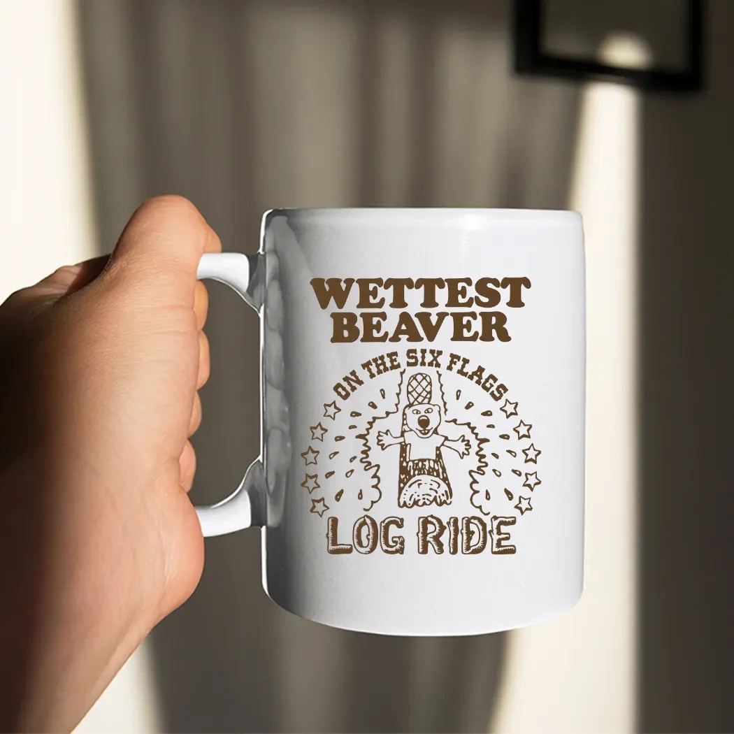 Wettest Beaver On The Six Flags Amusement Park Log Ride T Shirt