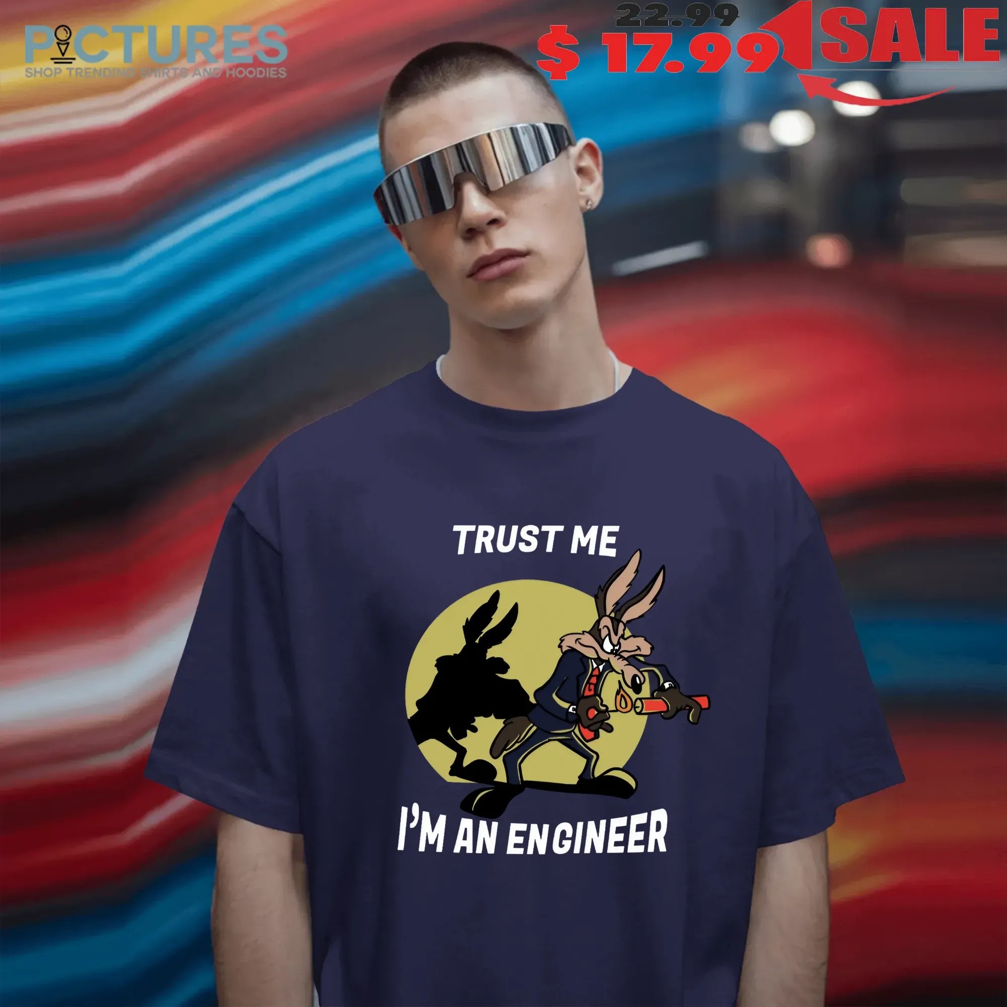 Wile E Coyote Trust Me I'm An Engineer Cartoon Meme T Shirt