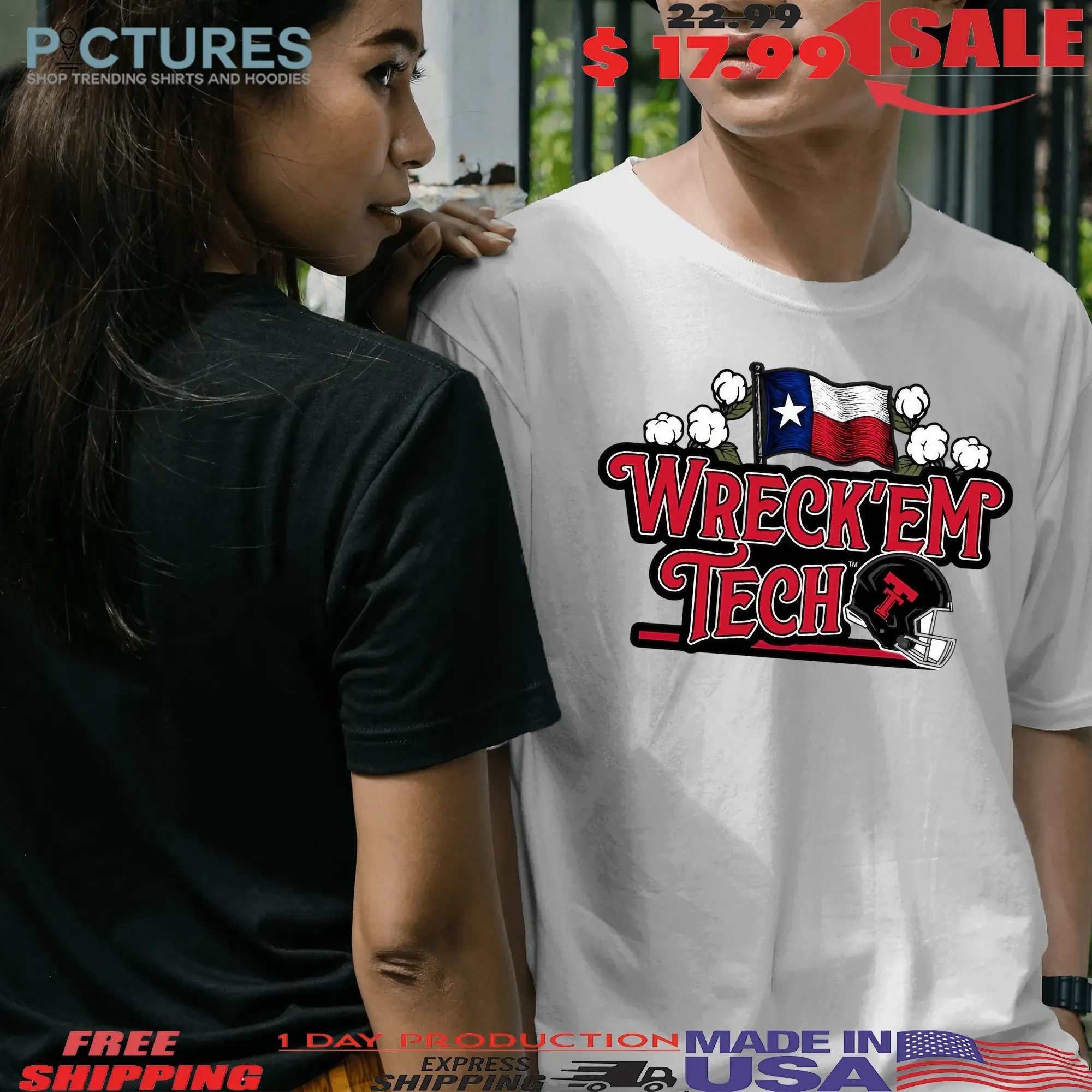 Wreck 'Em Tech Can't Beat Texas Cotton Celebrate Agriculture Gameday Texas Tech vs Kent State 2025 Jones AT&T Stadium September 6th 2025 T Shirt