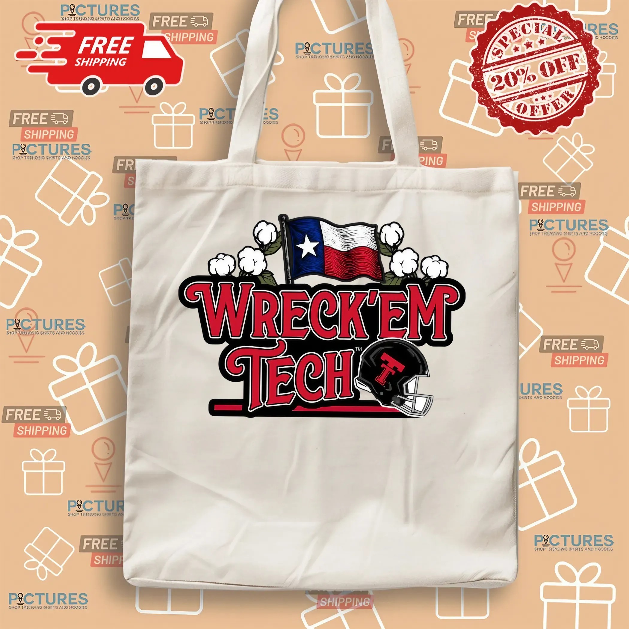 Wreck 'Em Tech Can't Beat Texas Cotton Celebrate Agriculture Gameday Texas Tech vs Kent State 2025 Jones AT&T Stadium September 6th 2025 T Shirt