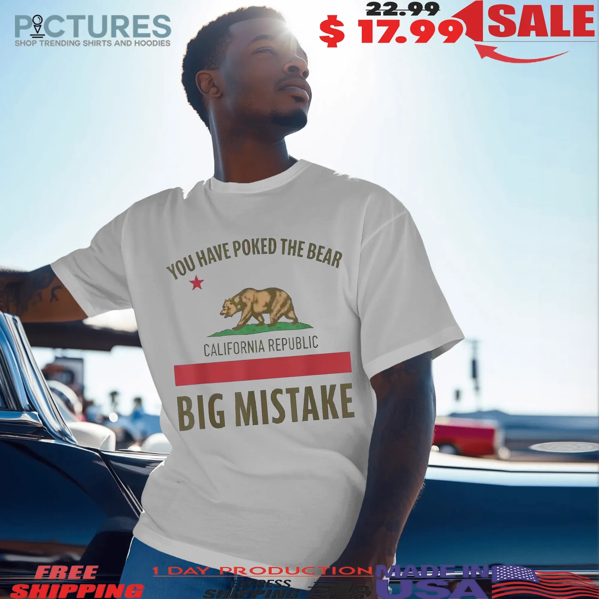 You Have Poked The Bear Big Mistake California Republic Gavin Newsom Support T Shirt
