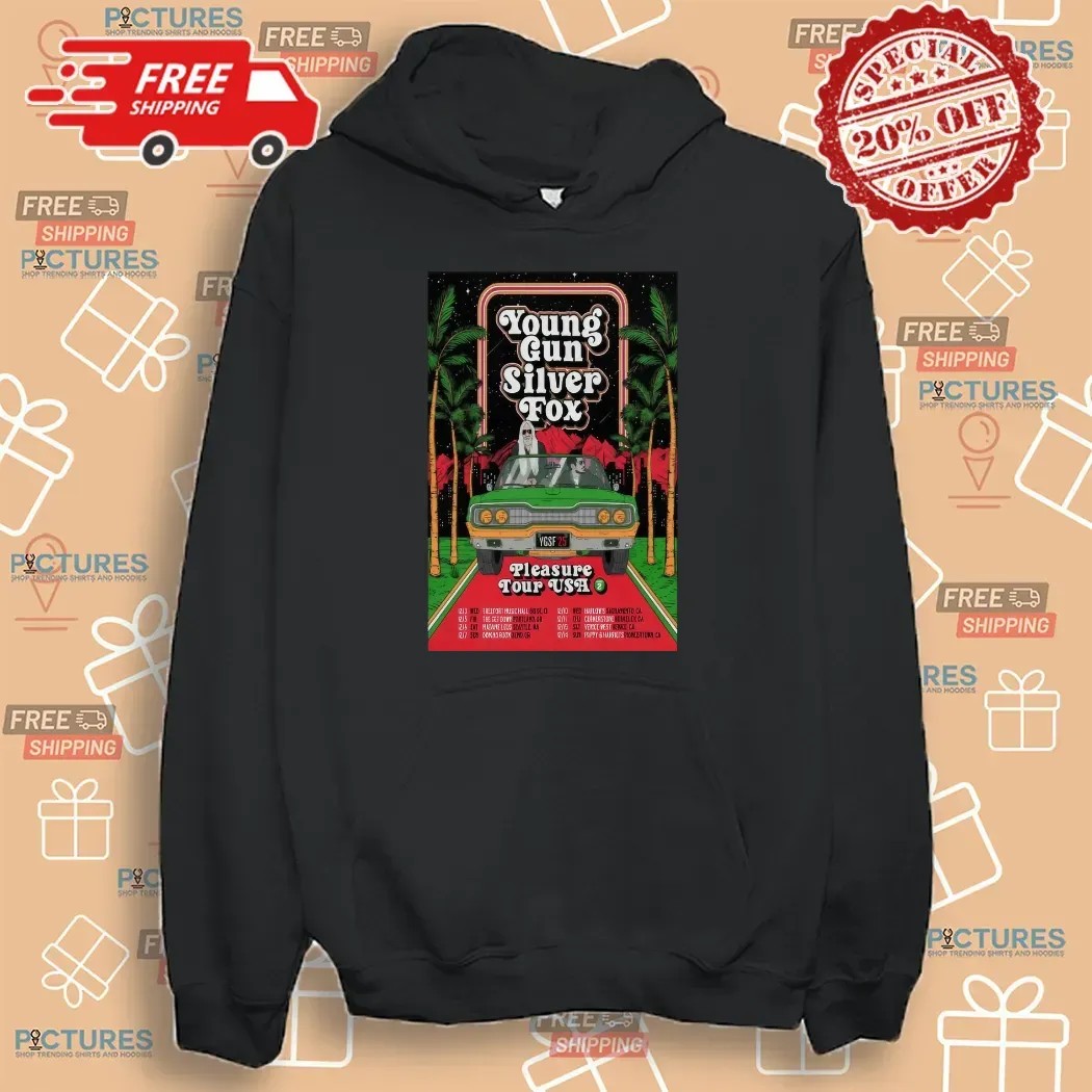 Young Gun Silver Fox Pleasure Tour USA Summer 2025 Poster T Shirt