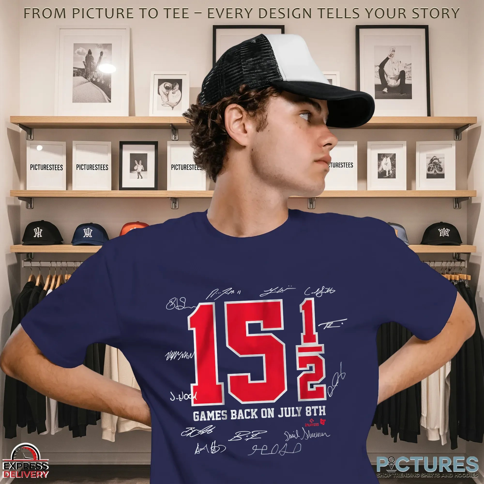 15.5 Game Comeback On July 8th Cleveland Guardians Baseball Signature T Shirt