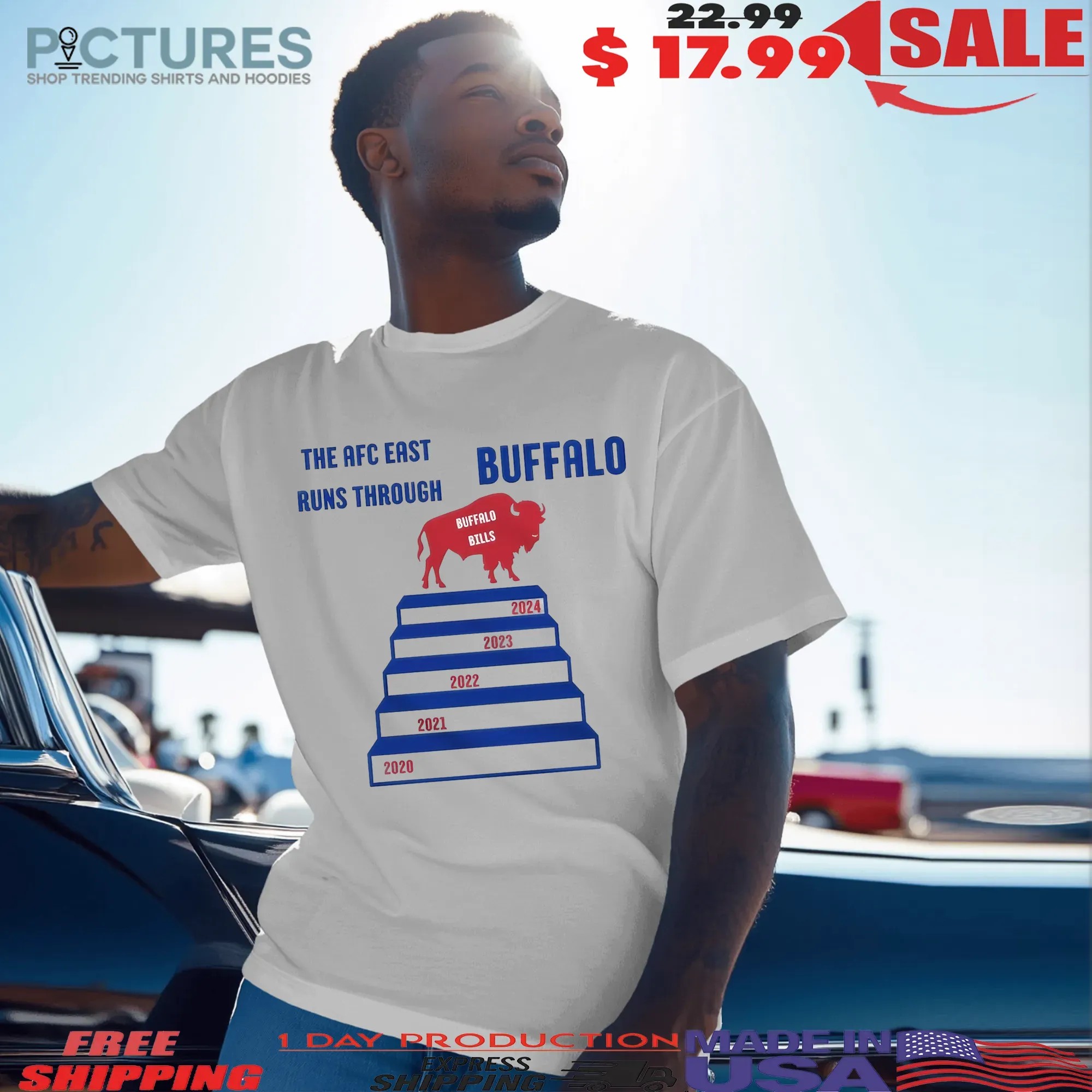 AFC East Run Through Buffalo Bills 5 Times Champs T Shirt