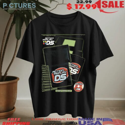 Action Replay DS Retro Gaming Nintendo Cheat Code Nostalgia T Shirt