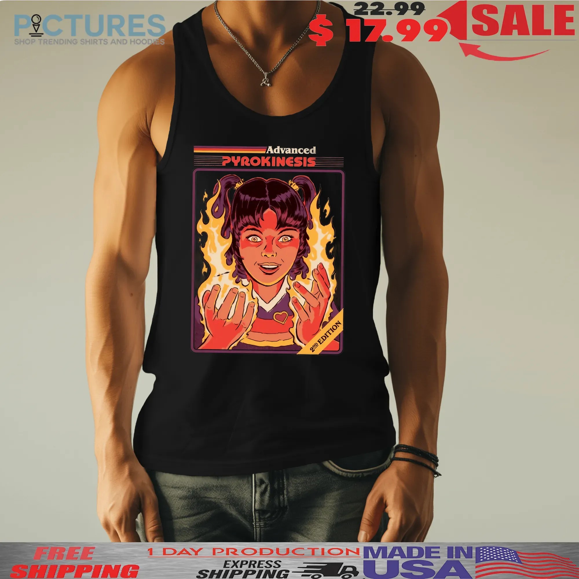 Advanced Pyrokinesis 2nd Edition Retro Vintage Psychic Fire Power T Shirt
