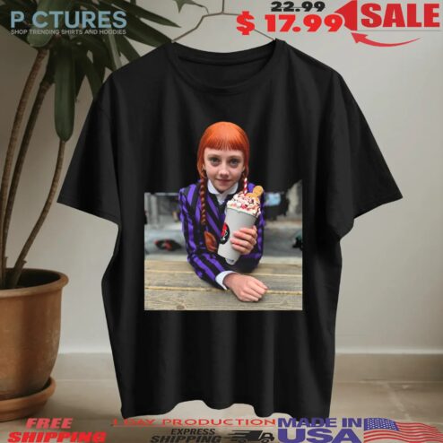 Agnes Demille Wednesday Season 2 Striped Purple Black Uniform Horror Halloween T Shirt