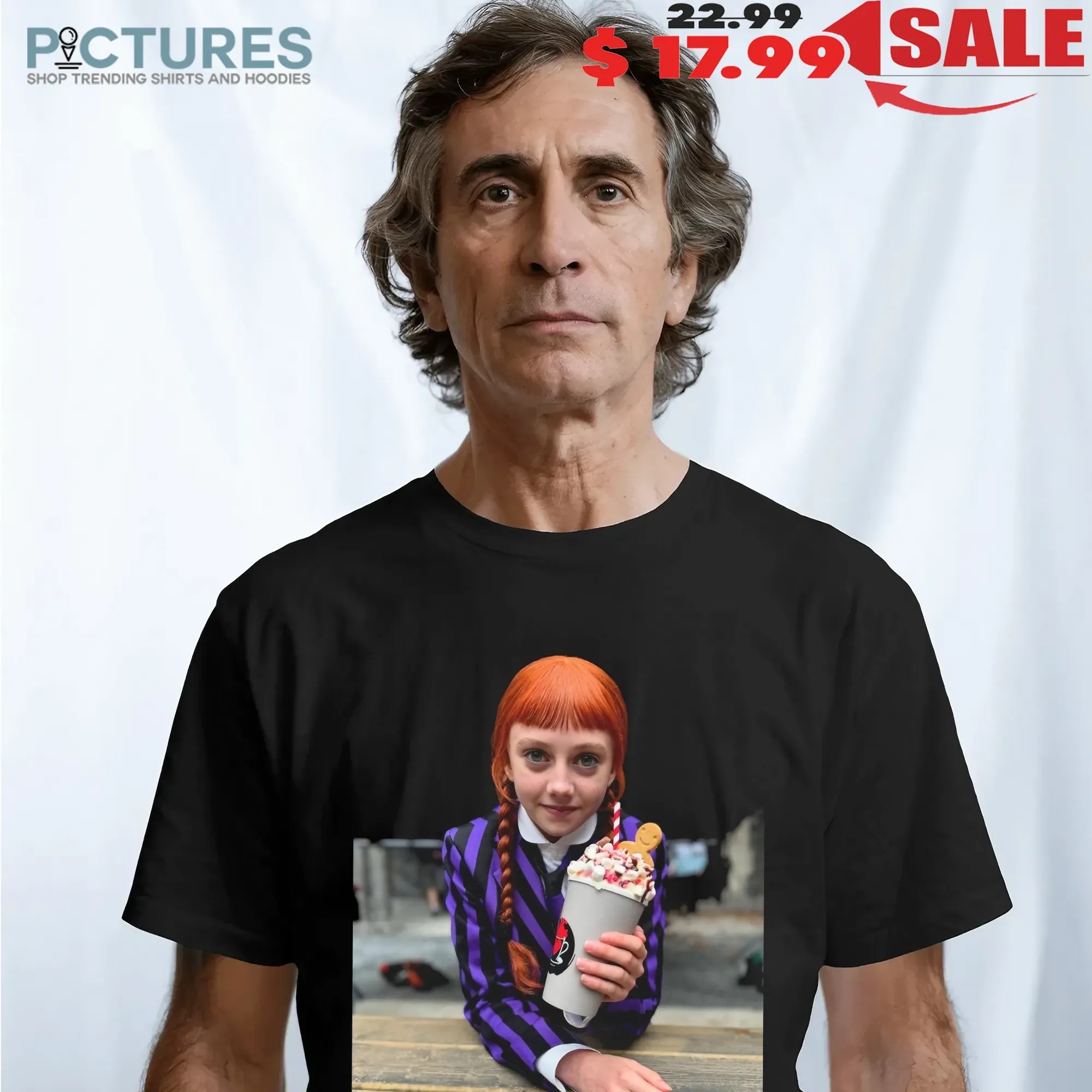 Agnes Demille Wednesday Season 2 Striped Purple Black Uniform Horror Halloween T Shirt