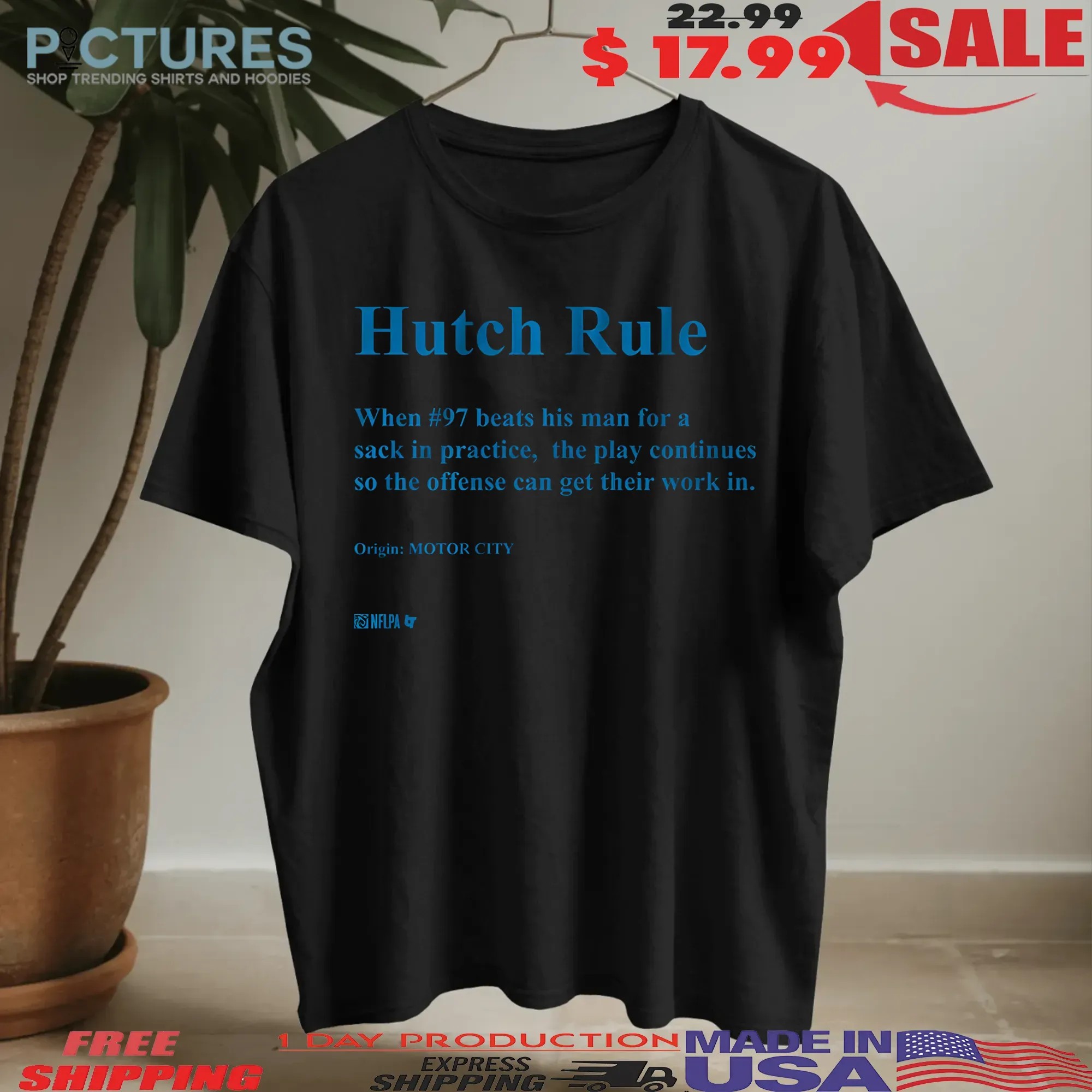 Aidan Hutchinson Hutch Rule When 97 Beats His Man For A Sack In Practice T Shirt