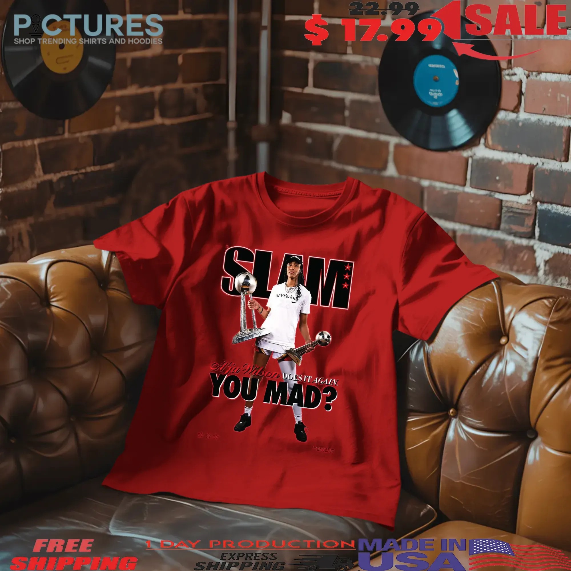 A'ja Wilson Does It Again You Mad Slam Cover T Shirt