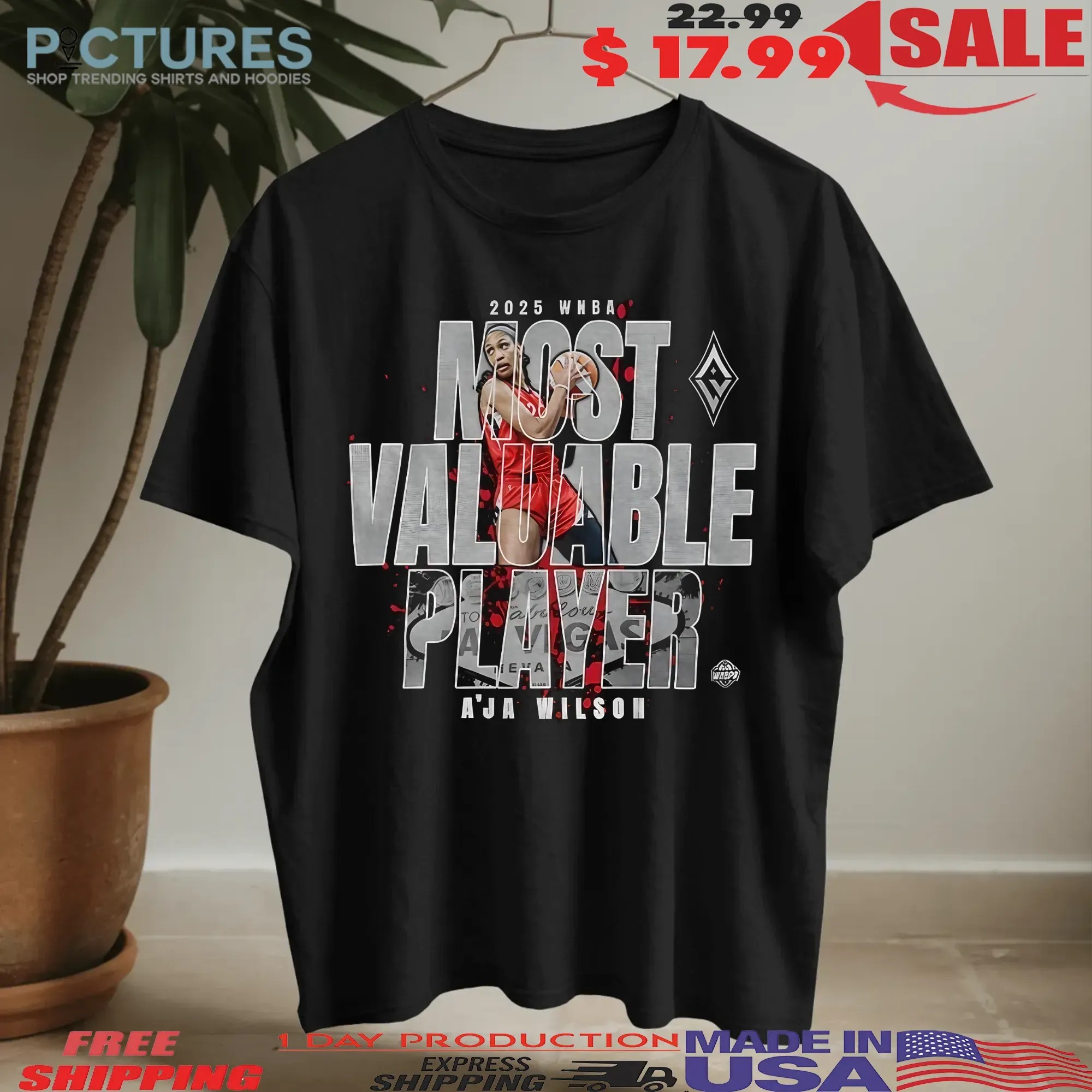 A’ja Wilson Las Vegas Aces 2025 WNBA MVP Most Valuable Player T Shirt