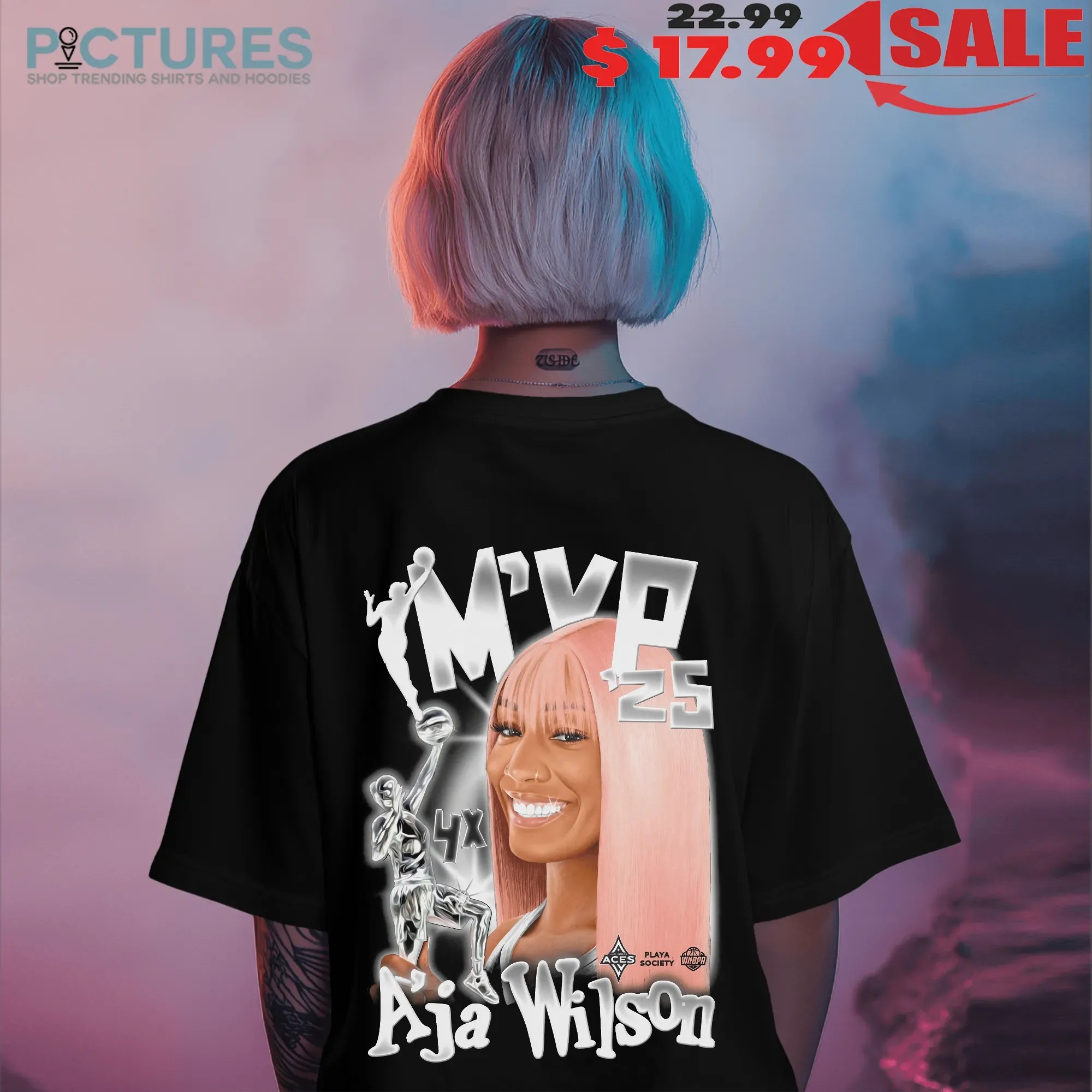 A'ja Wilson Las Vegas Aces 2025 WNBA Most Valuable Player T Shirt