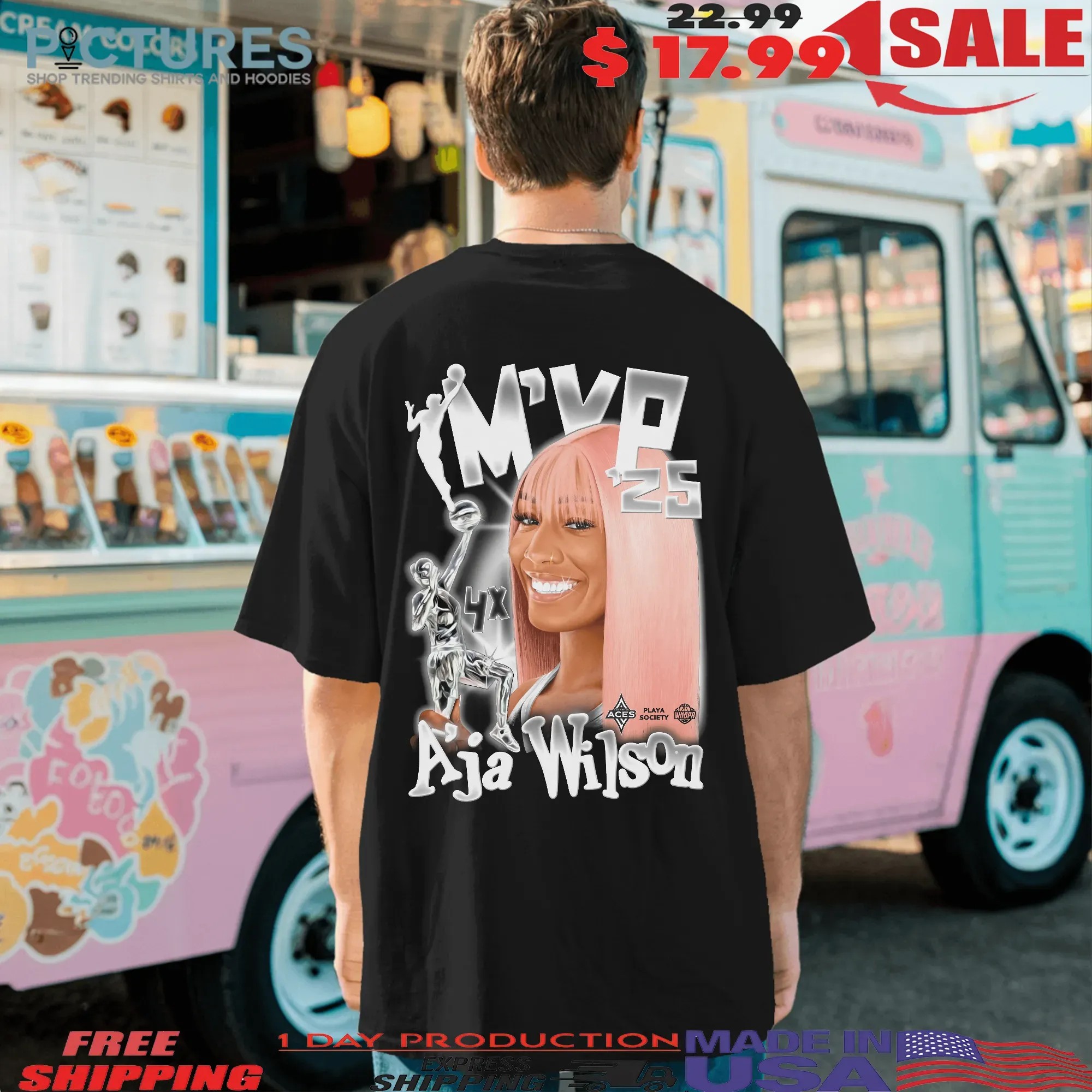 A'ja Wilson Las Vegas Aces 2025 WNBA Most Valuable Player T Shirt