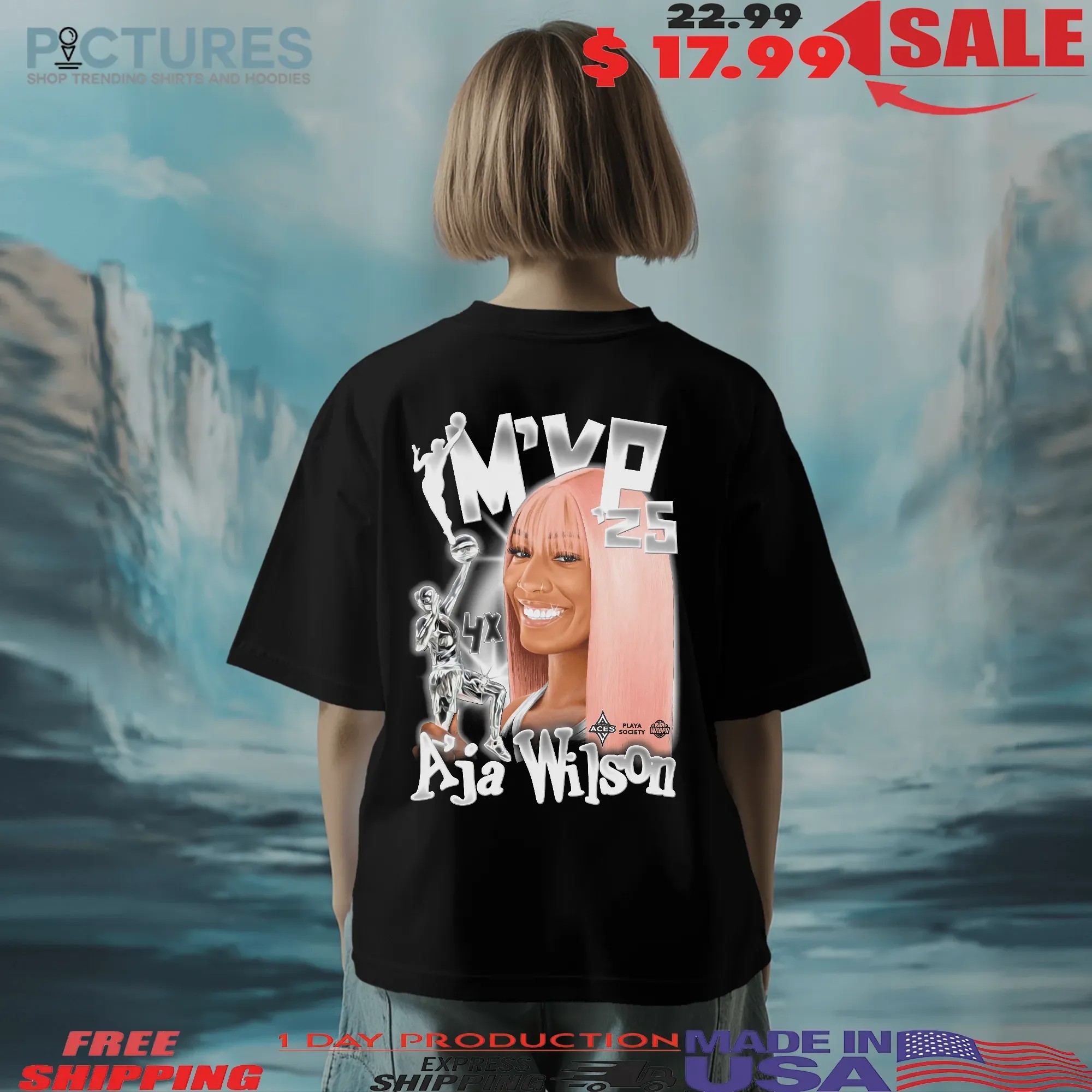 A'ja Wilson Las Vegas Aces 2025 WNBA Most Valuable Player T Shirt