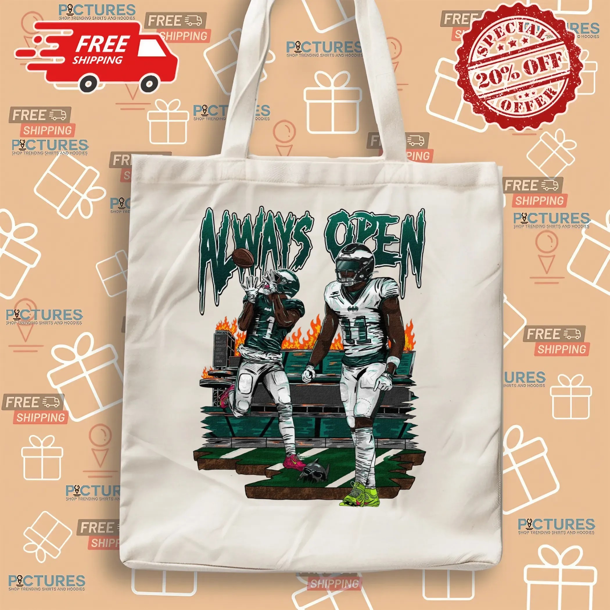 Always Open Jalen Hurts Aj Brown Philadelphia Eagles Graphic T Shirt