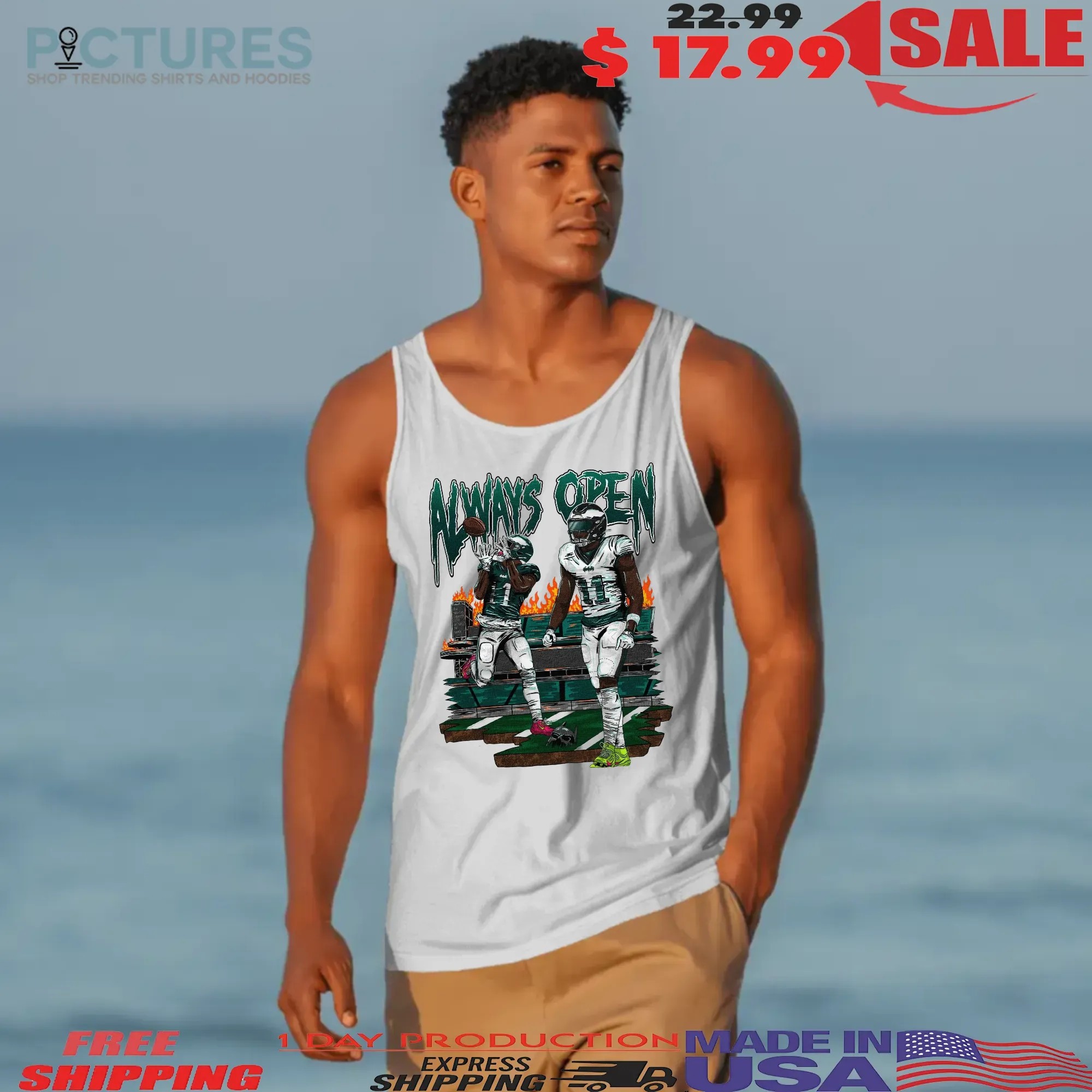 Always Open Jalen Hurts Aj Brown Philadelphia Eagles Graphic T Shirt