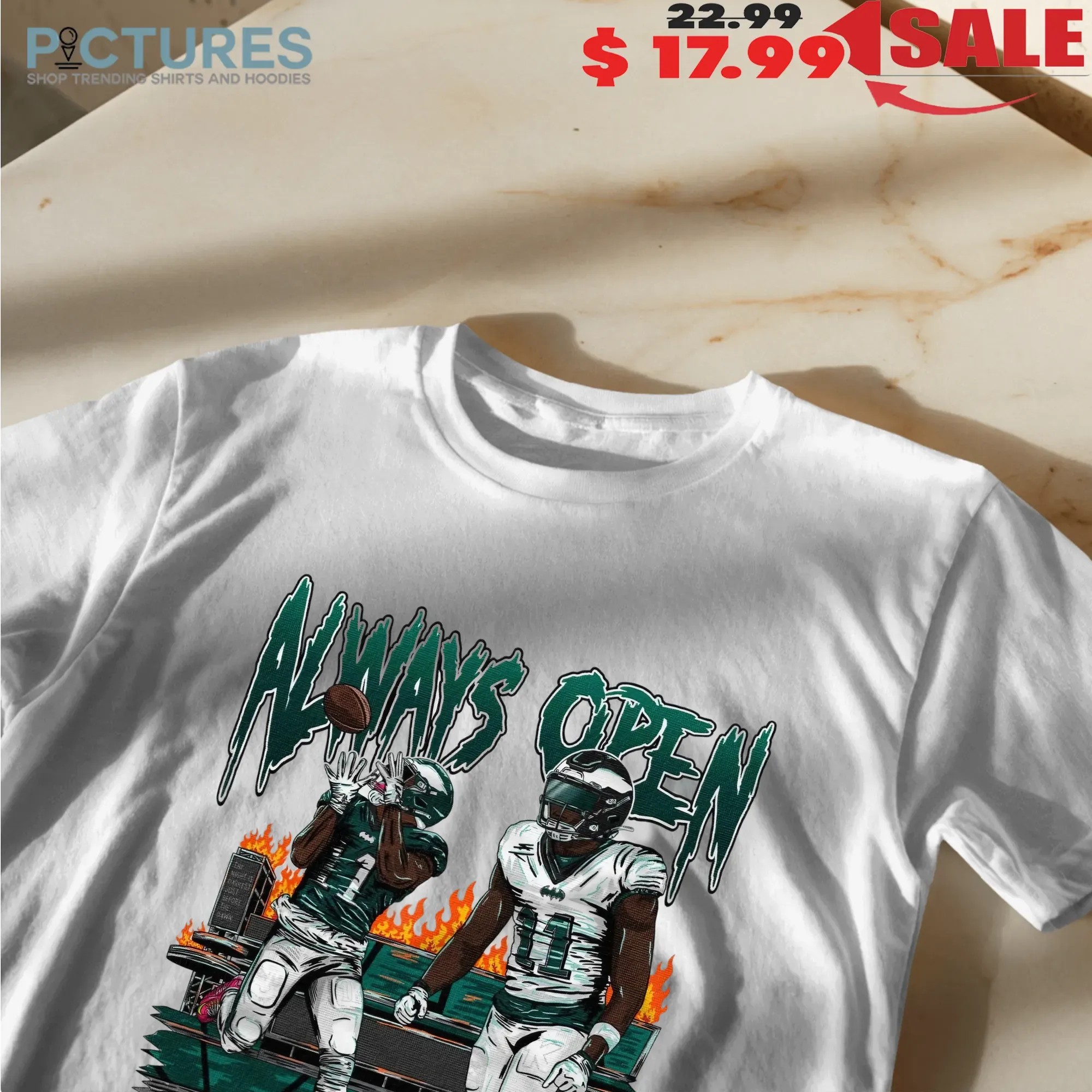 Always Open Jalen Hurts Aj Brown Philadelphia Eagles Graphic T Shirt
