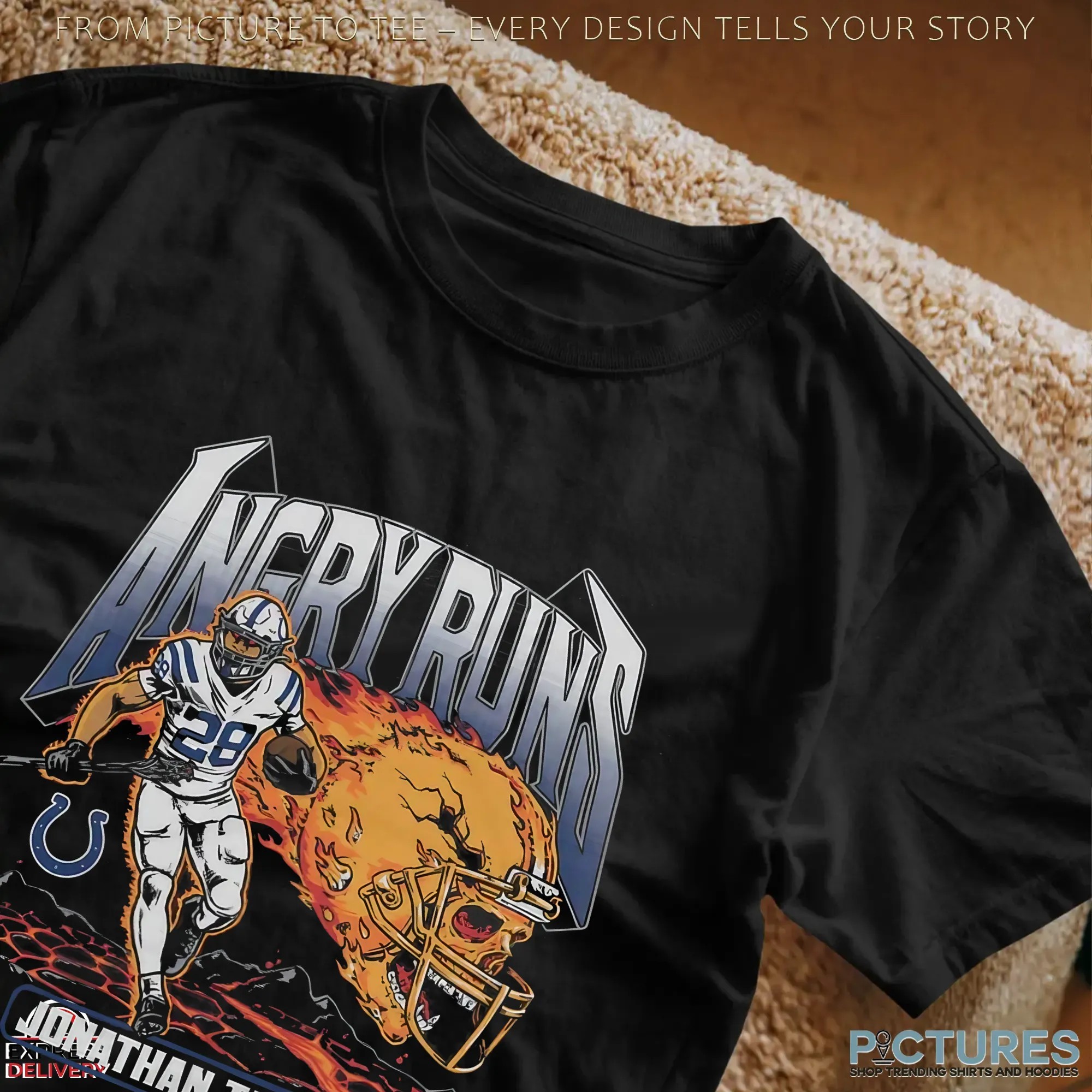 Angry Runs 2025 Indianapolis Colts Jonathan Taylor Football Player T Shirt