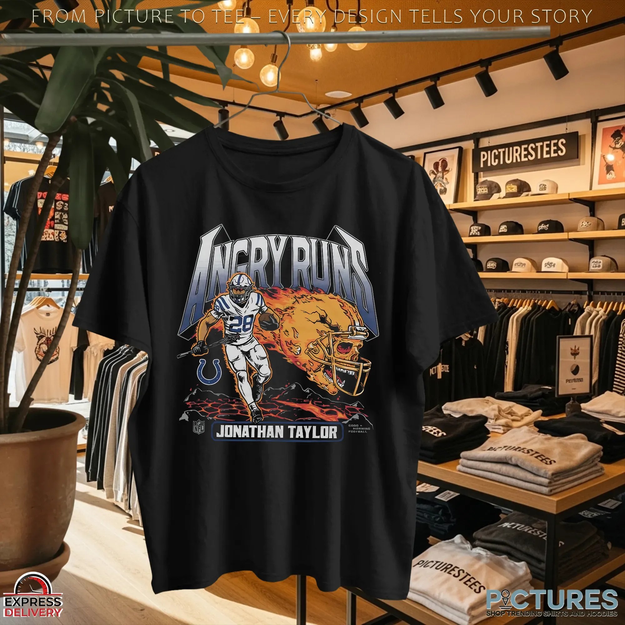 Angry Runs 2025 Indianapolis Colts Jonathan Taylor Football Player T Shirt