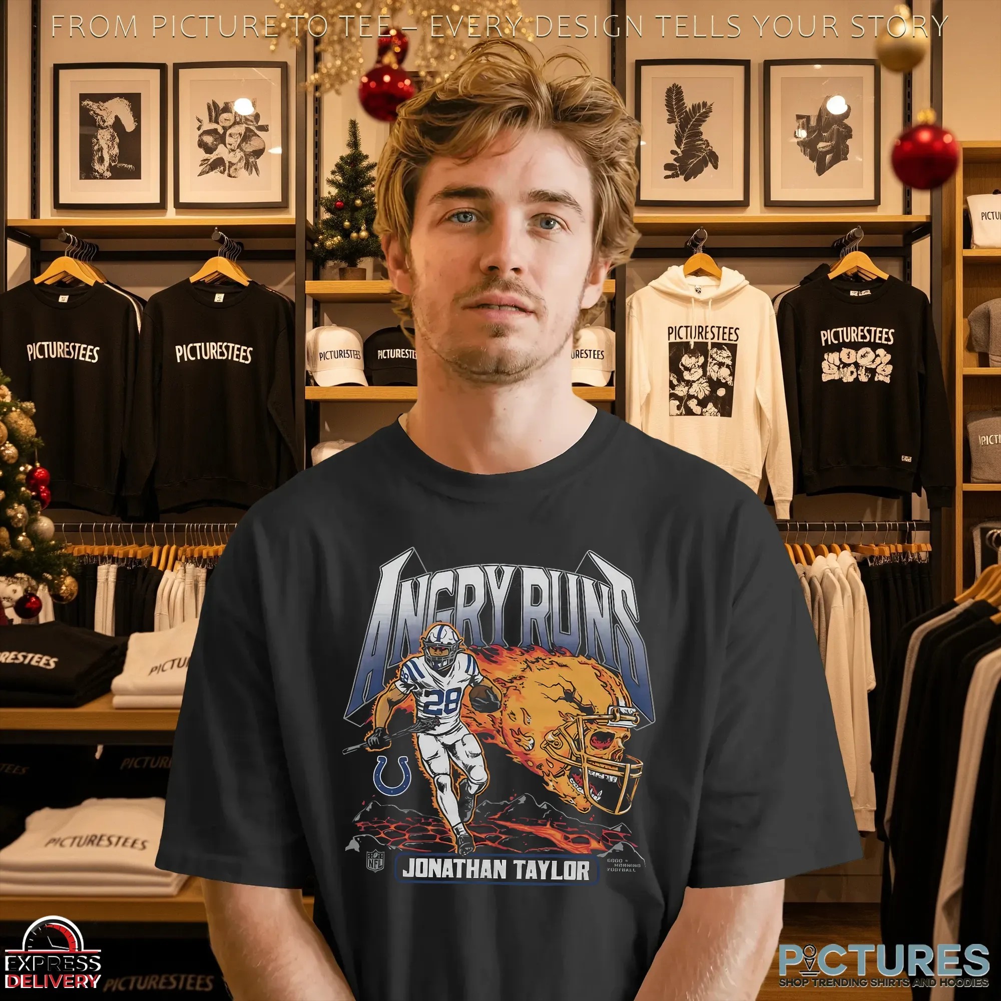 Angry Runs 2025 Indianapolis Colts Jonathan Taylor Football Player T Shirt