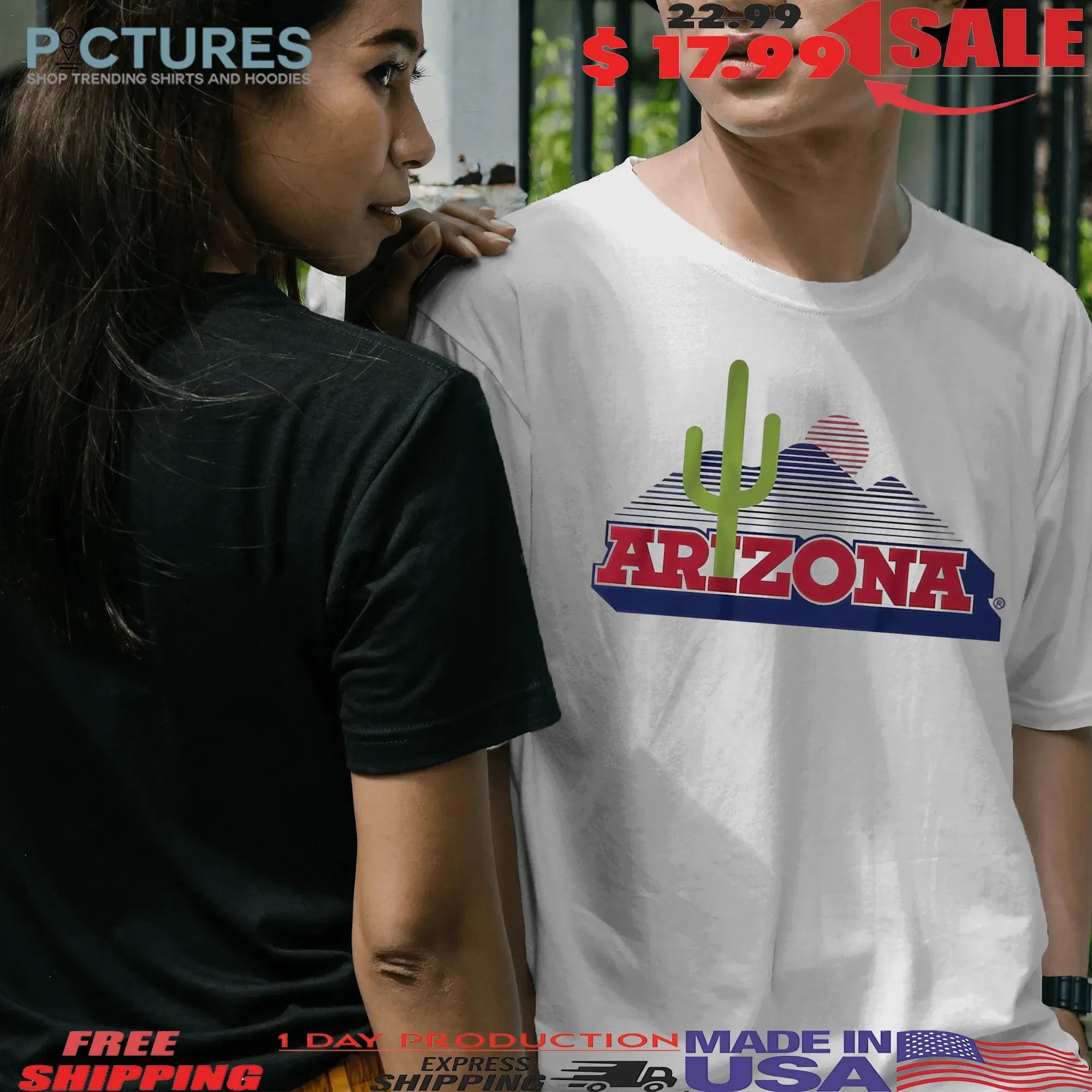 Arizona Wildcats Vintage Cactus Logo T Shirt