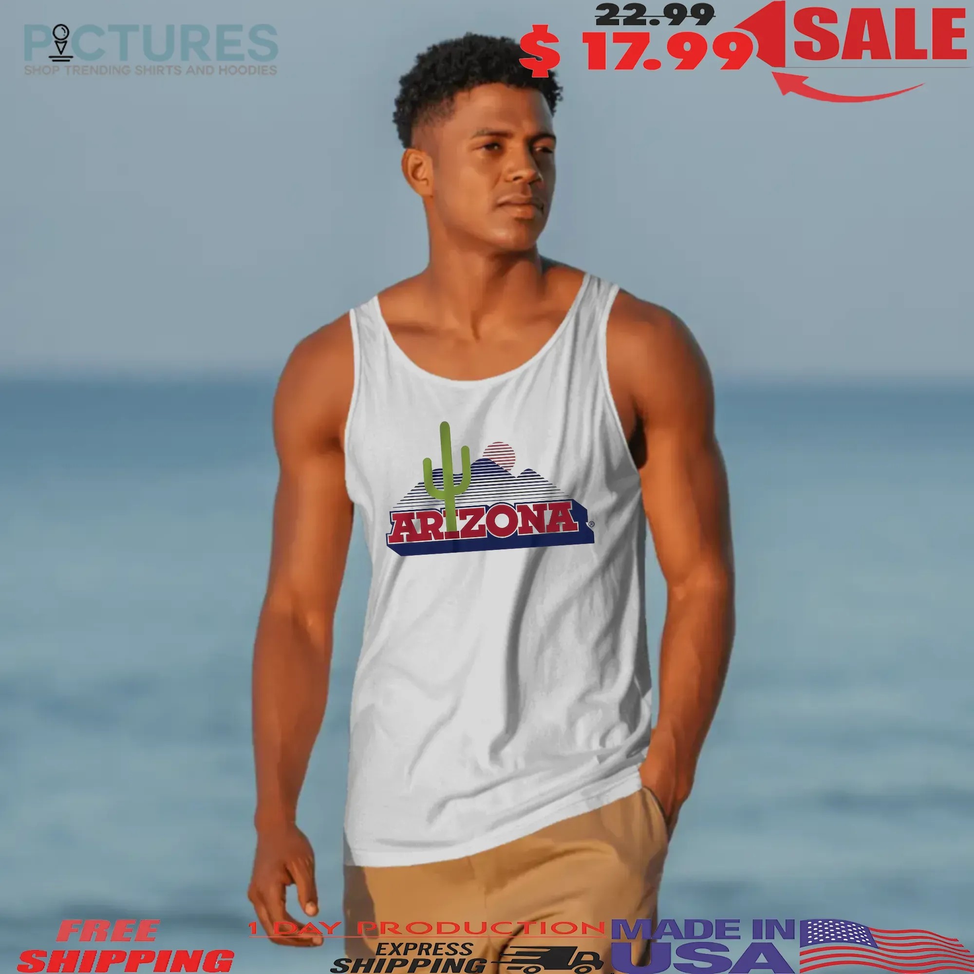 Arizona Wildcats Vintage Cactus Logo T Shirt