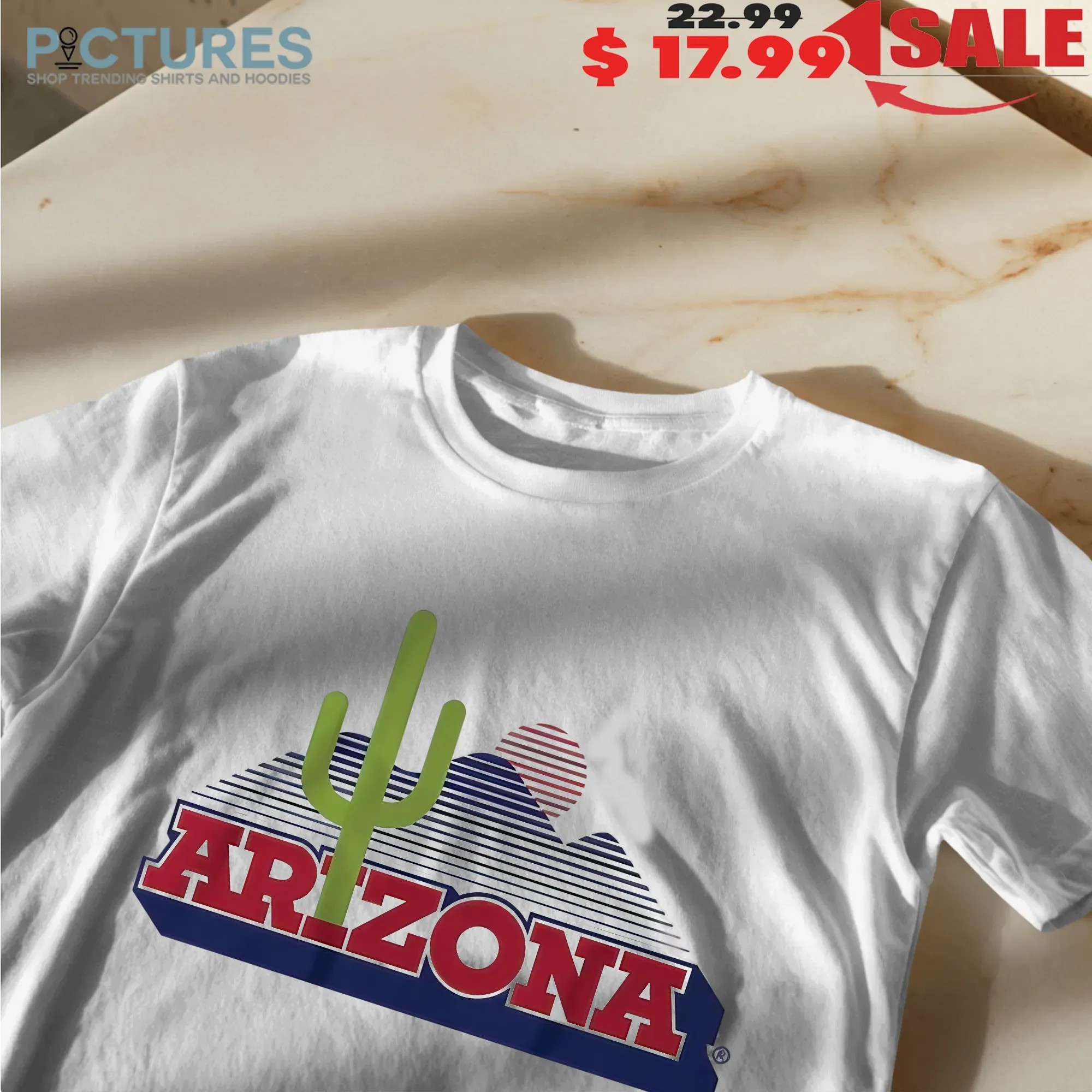 Arizona Wildcats Vintage Cactus Logo T Shirt