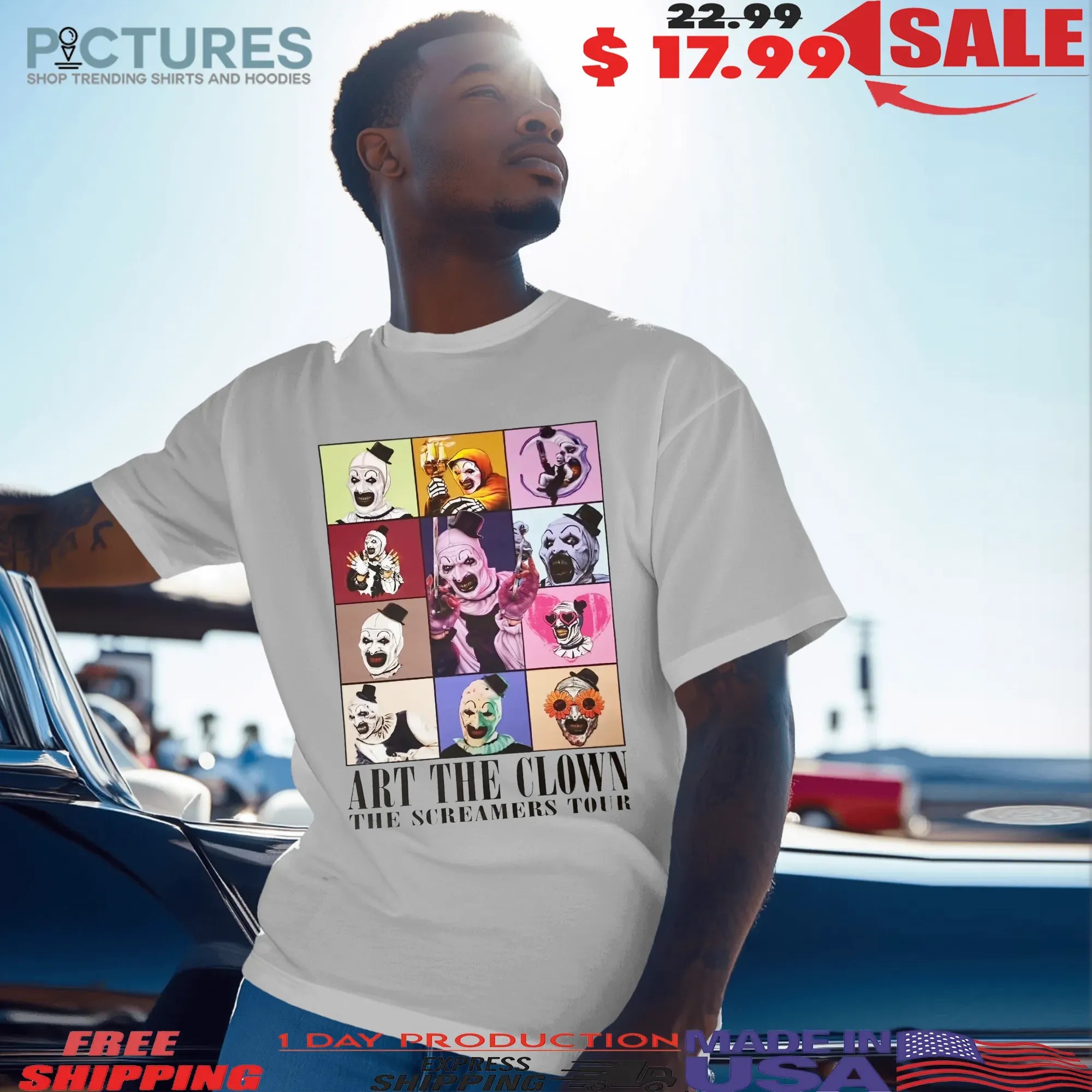 Art The Clown The Creamders Tour Halloween Parody T Shirt