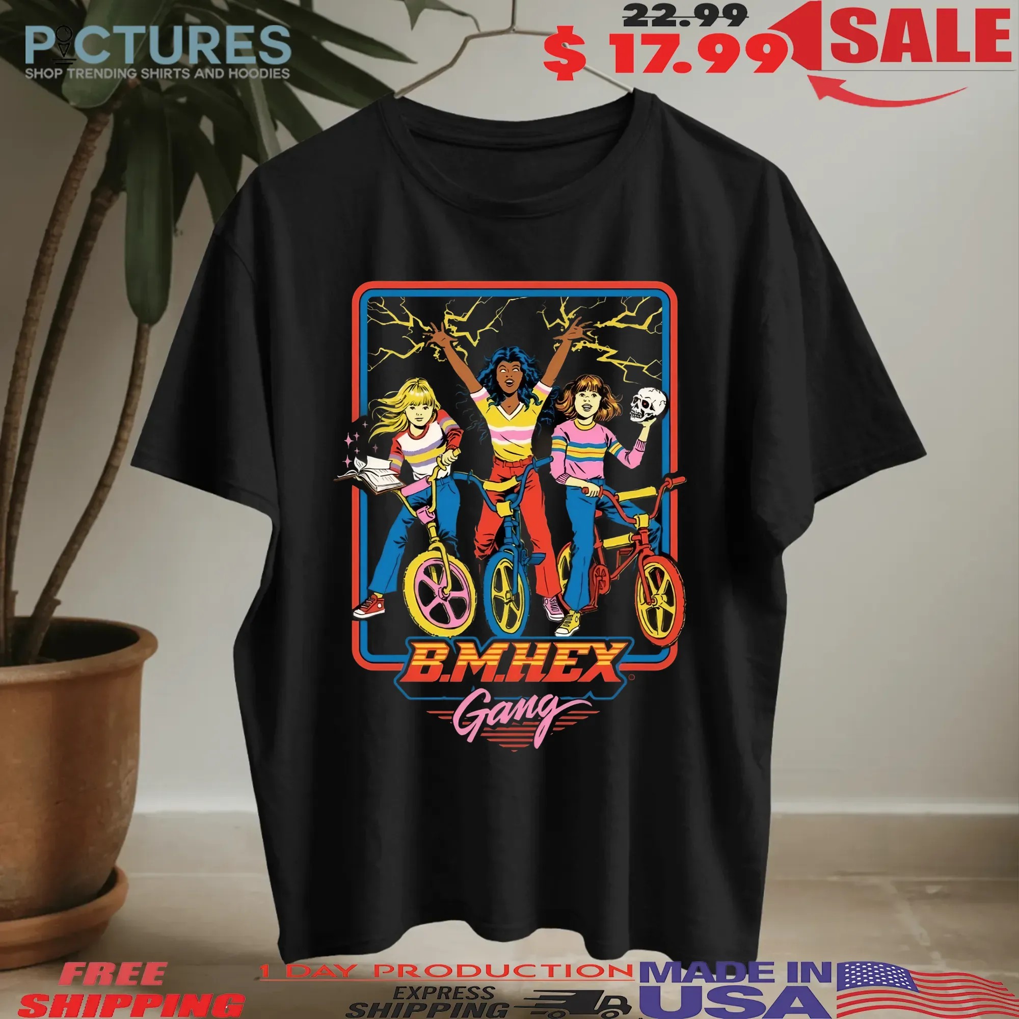 B M Hex Gang Halloween Graphic T Shirt