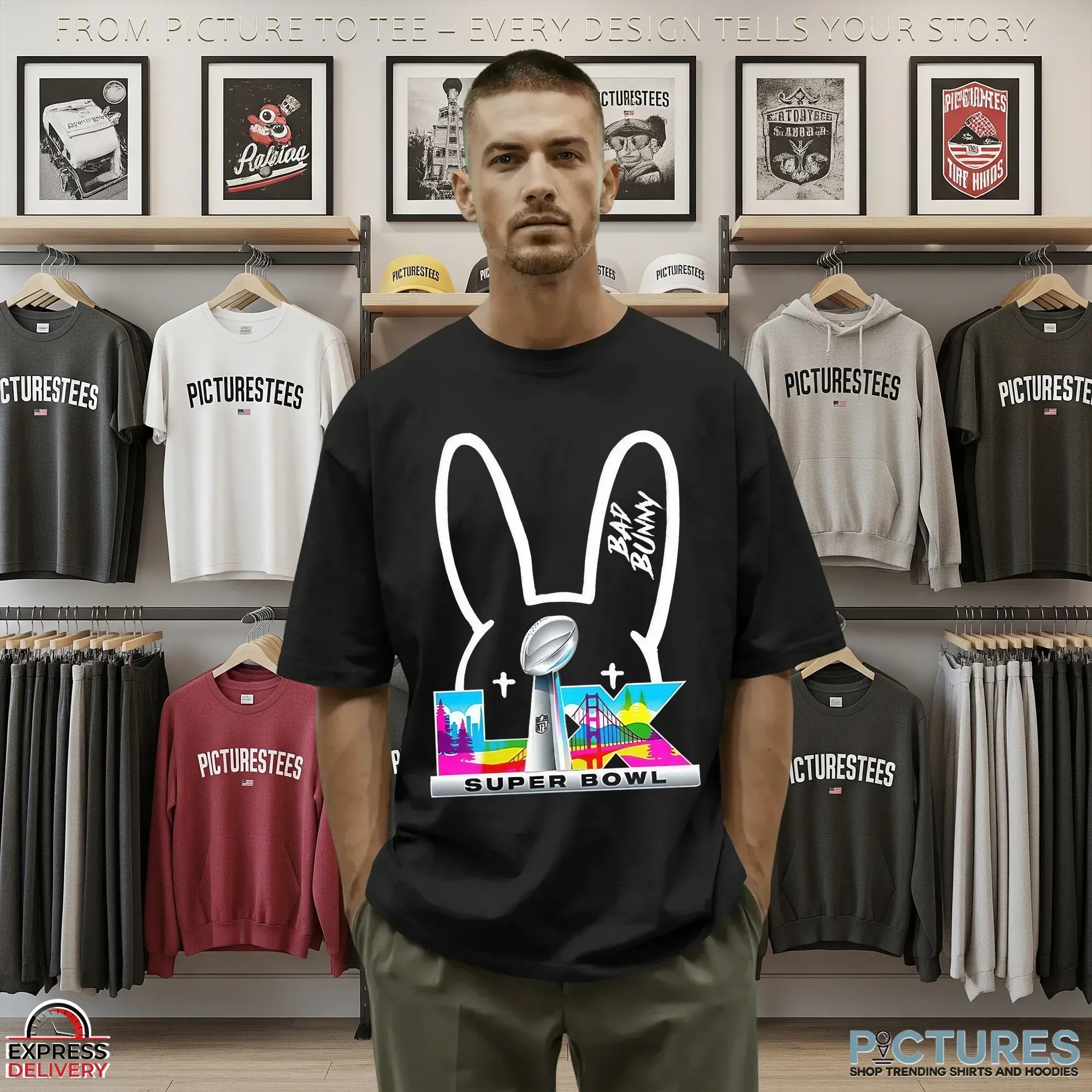 Bad Bunny X NFL Super Bowl LX Mashup T Shirt