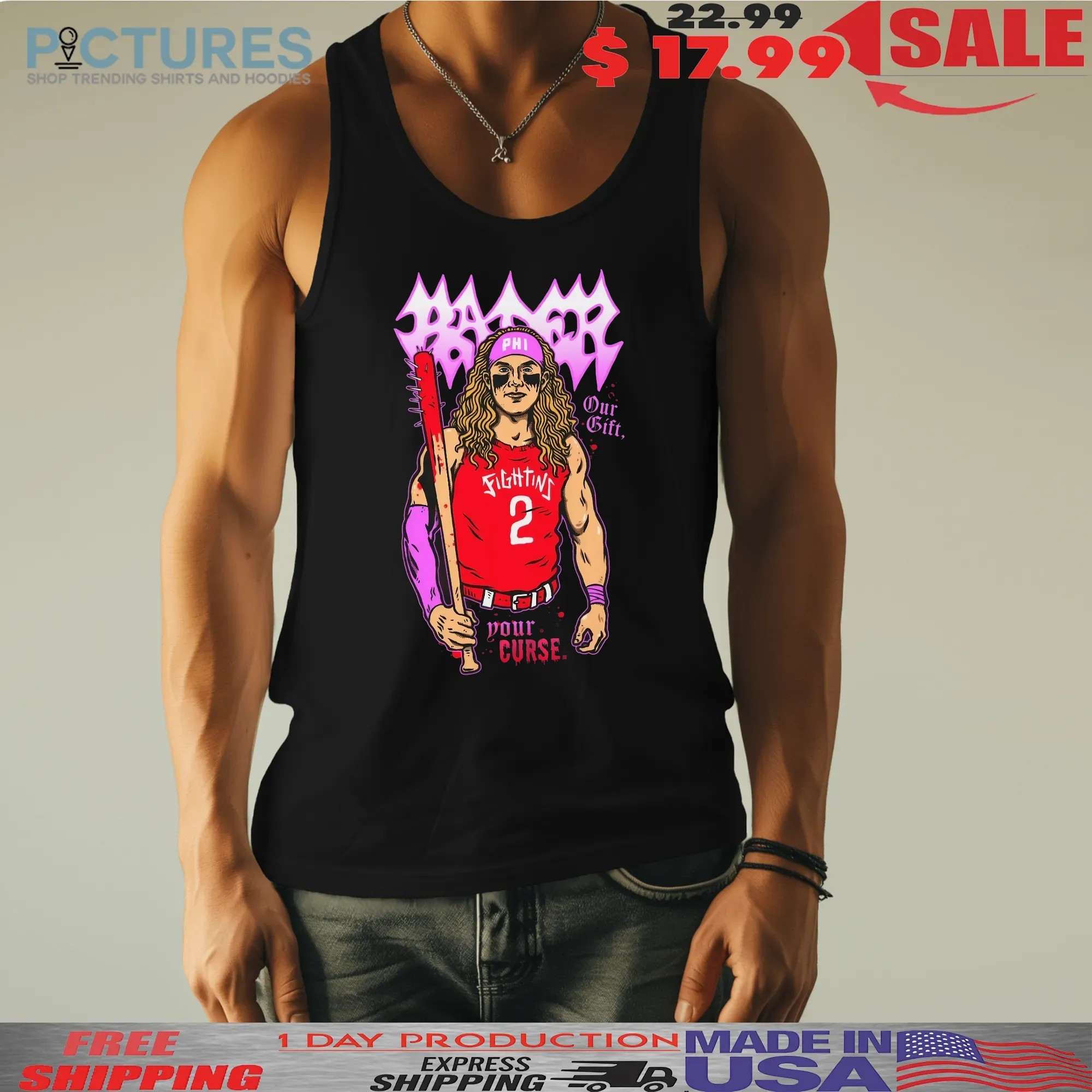 Bader Phillies Red October Philly Our Gift Pour Curse T Shirt