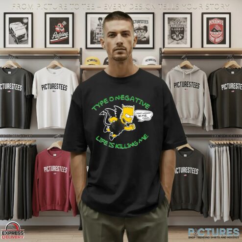 Bart Simpson Typeonegative Life Is Killing Me Music Cartoon Mashup T Shirt
