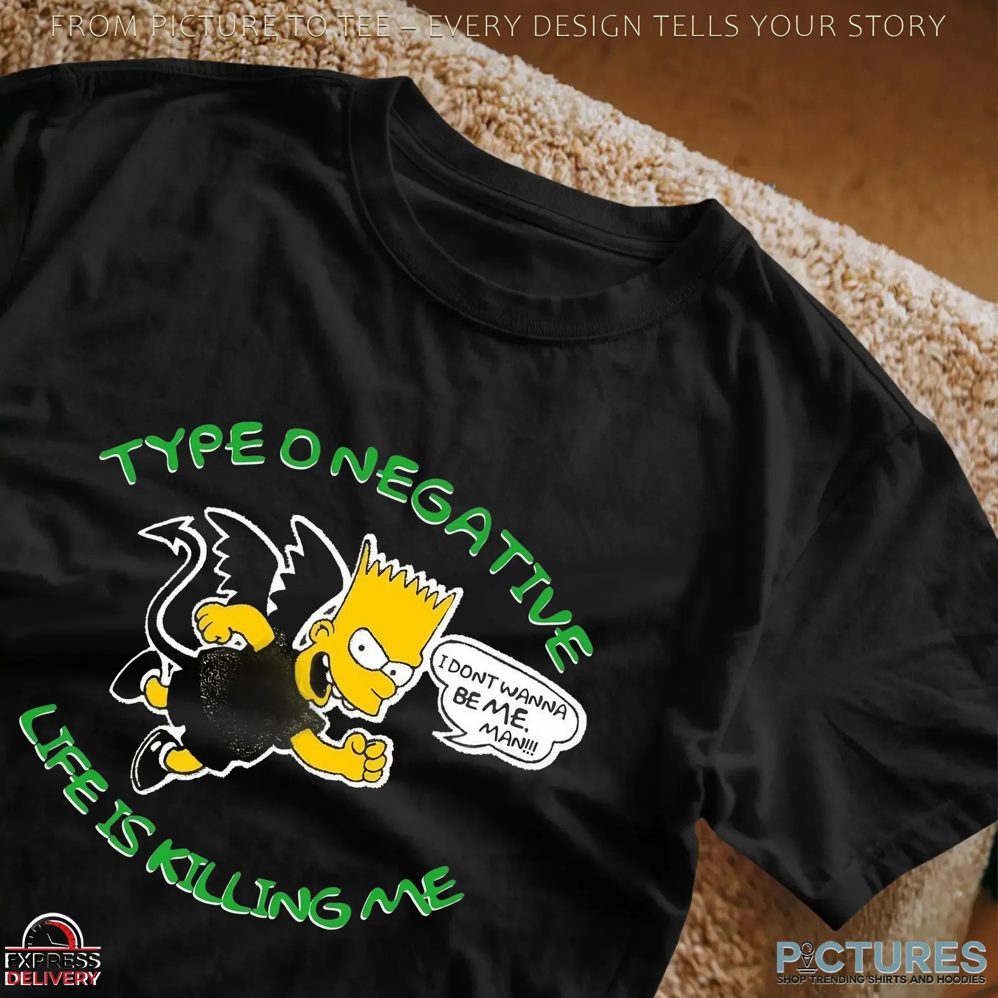 Bart Simpson Typeonegative Life Is Killing Me Music Cartoon Mashup T Shirt