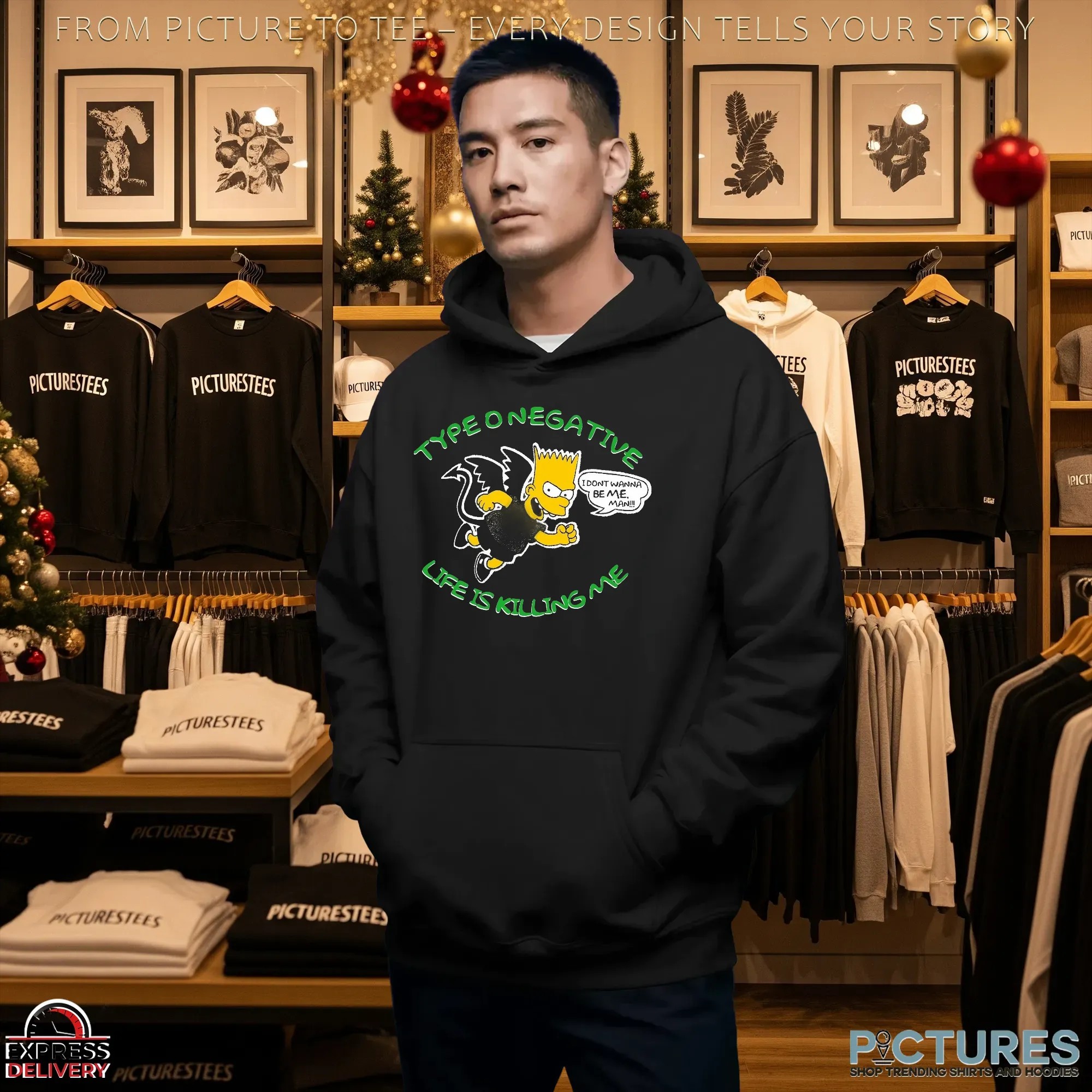 Bart Simpson Typeonegative Life Is Killing Me Music Cartoon Mashup T Shirt