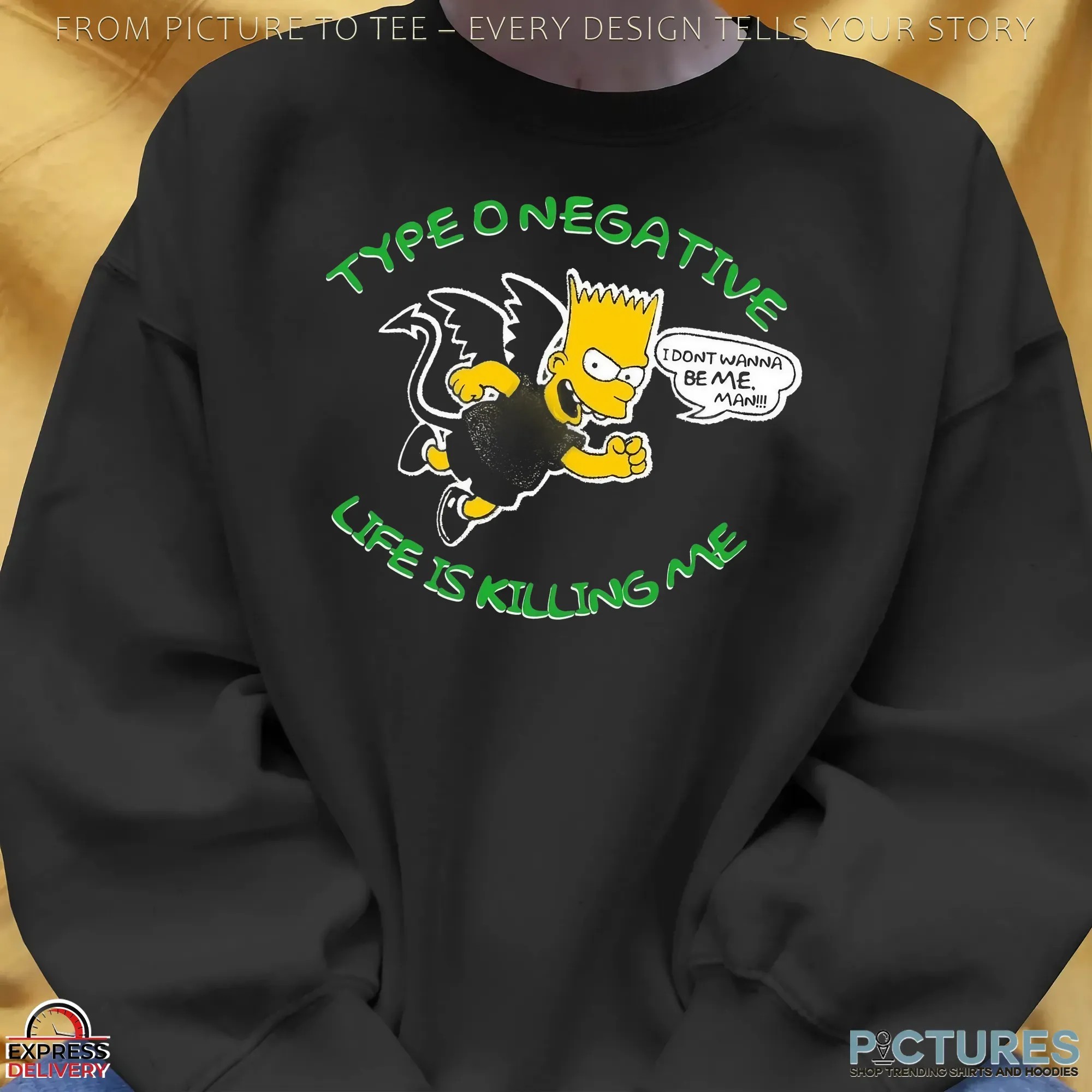 Bart Simpson Typeonegative Life Is Killing Me Music Cartoon Mashup T Shirt