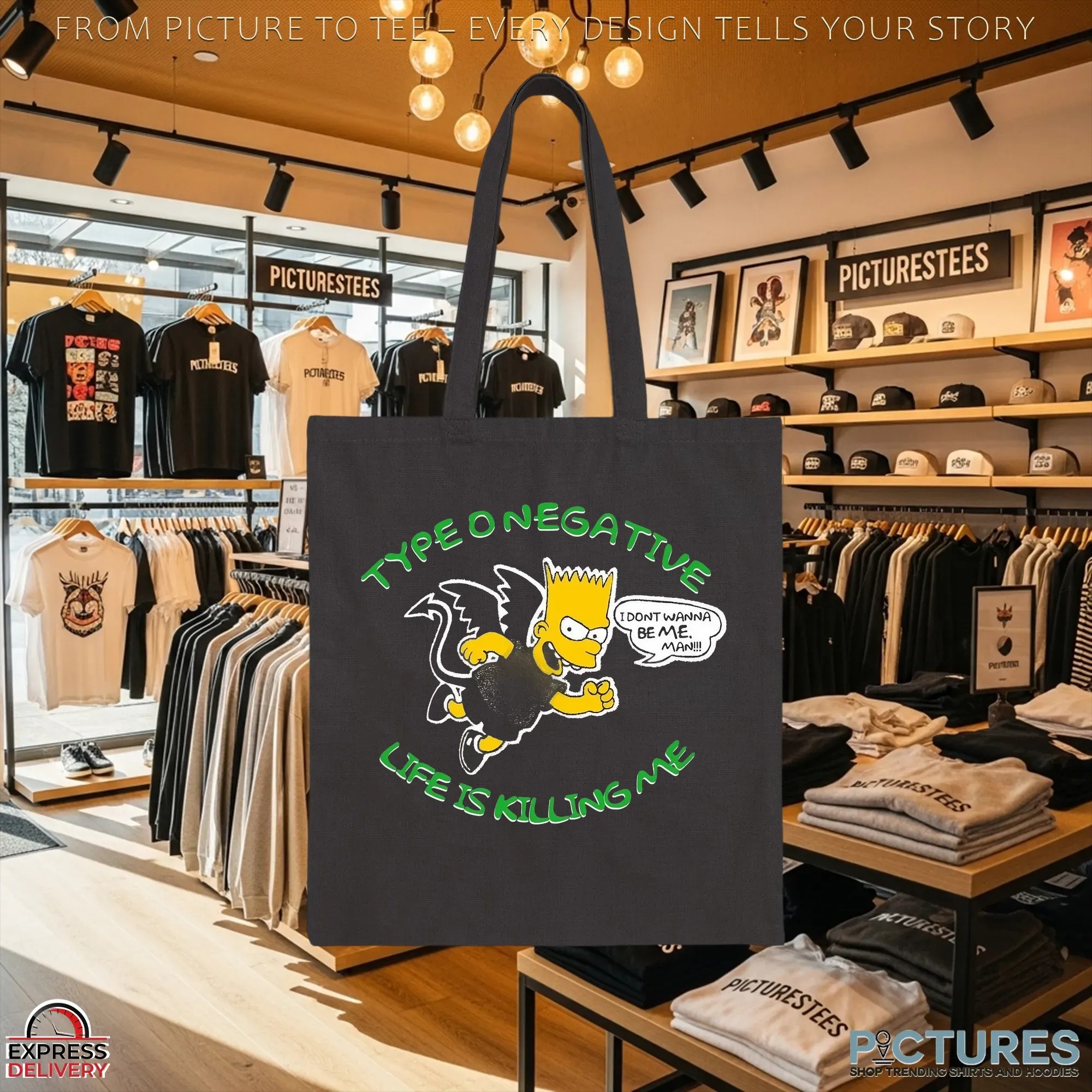 Bart Simpson Typeonegative Life Is Killing Me Music Cartoon Mashup T Shirt