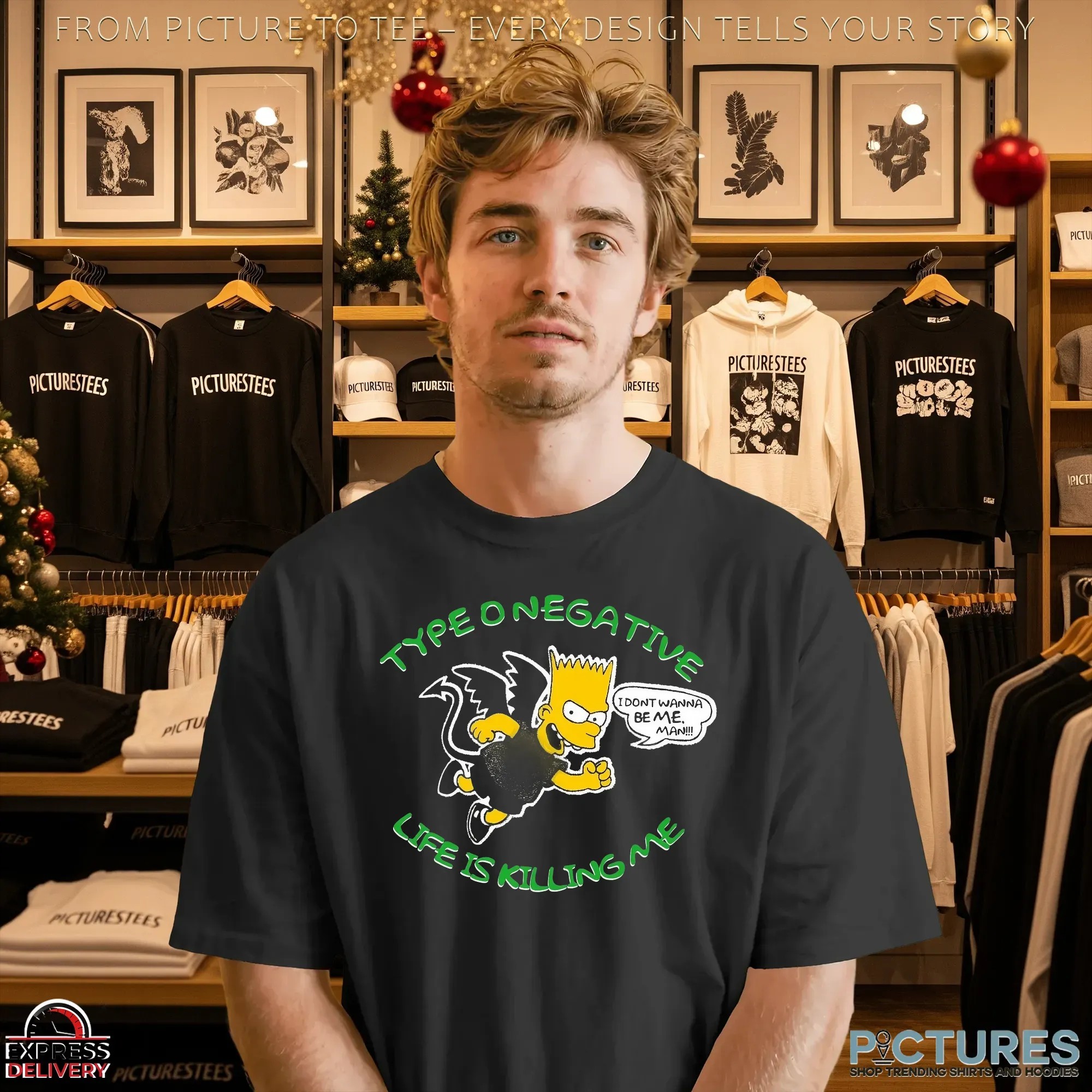 Bart Simpson Typeonegative Life Is Killing Me Music Cartoon Mashup T Shirt