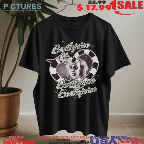 Beetlejuice Sandworm Heart Portrait Halloween T Shirt
