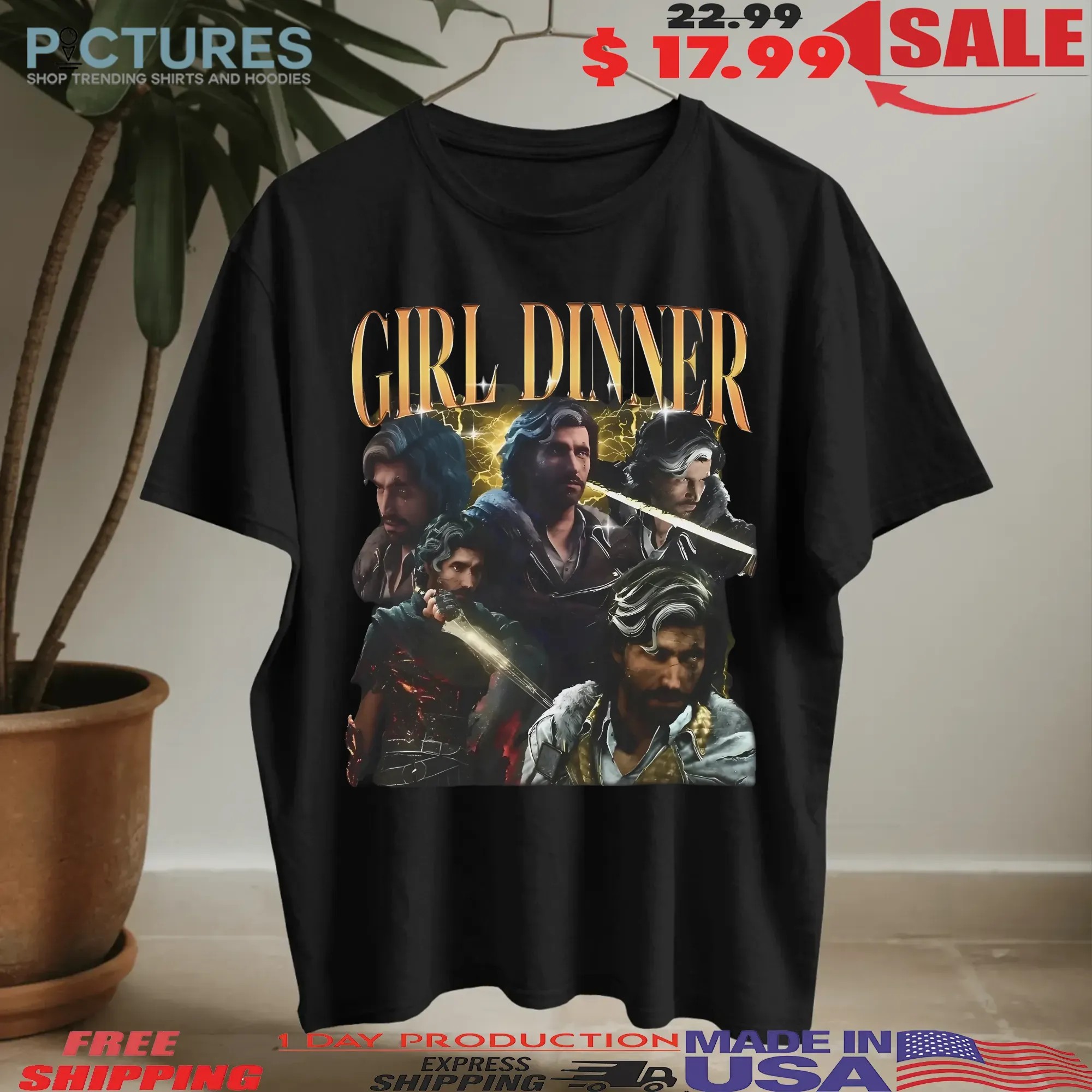 Ben Starr Wearing Verso Girl Dinner Vintage Bootleg T Shirt